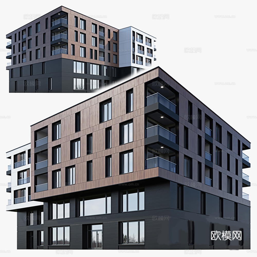 建筑外观 办公建筑3d模型