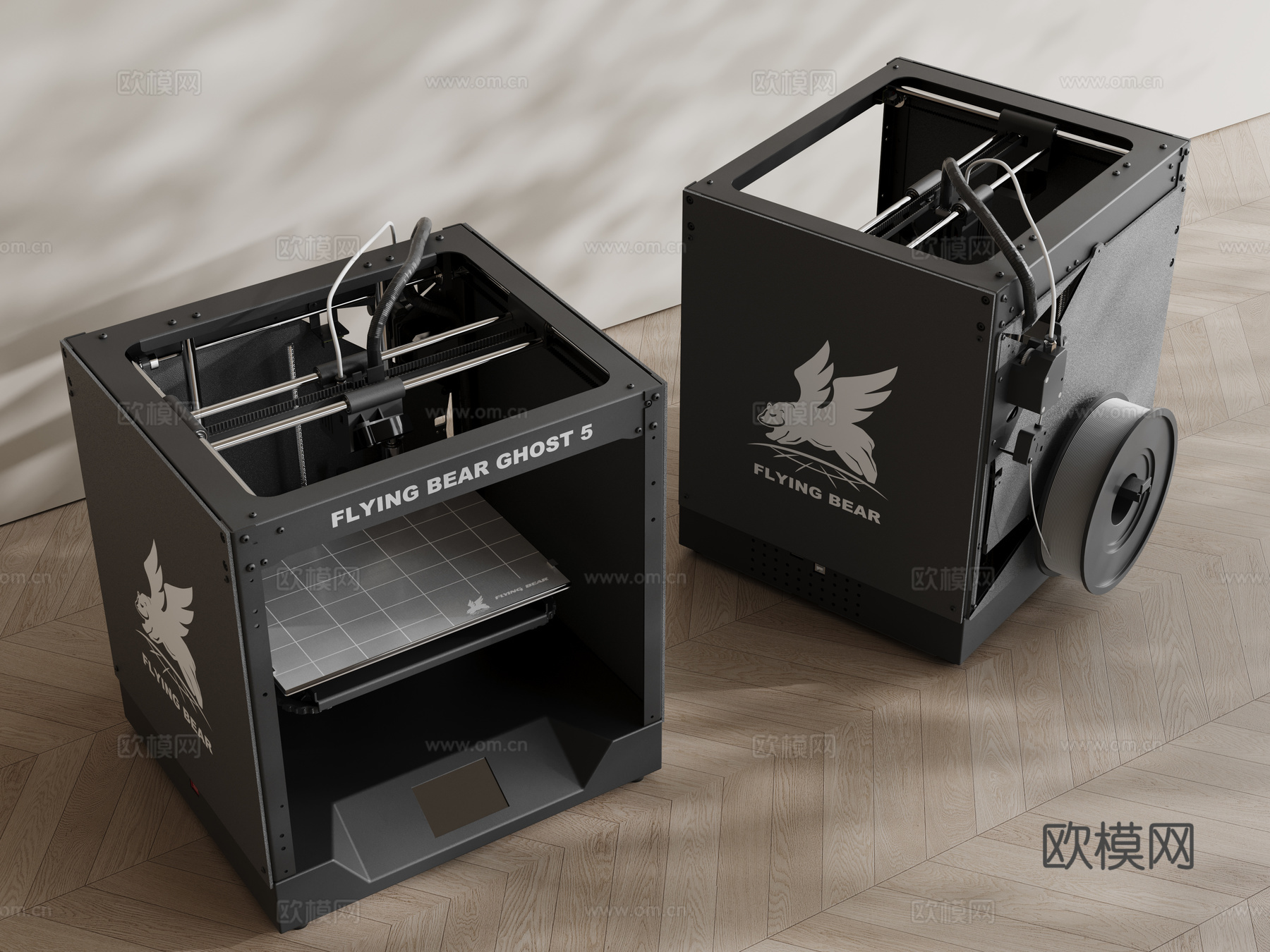 现代打印机 印刷机 雕刻机 扫描仪3d模型