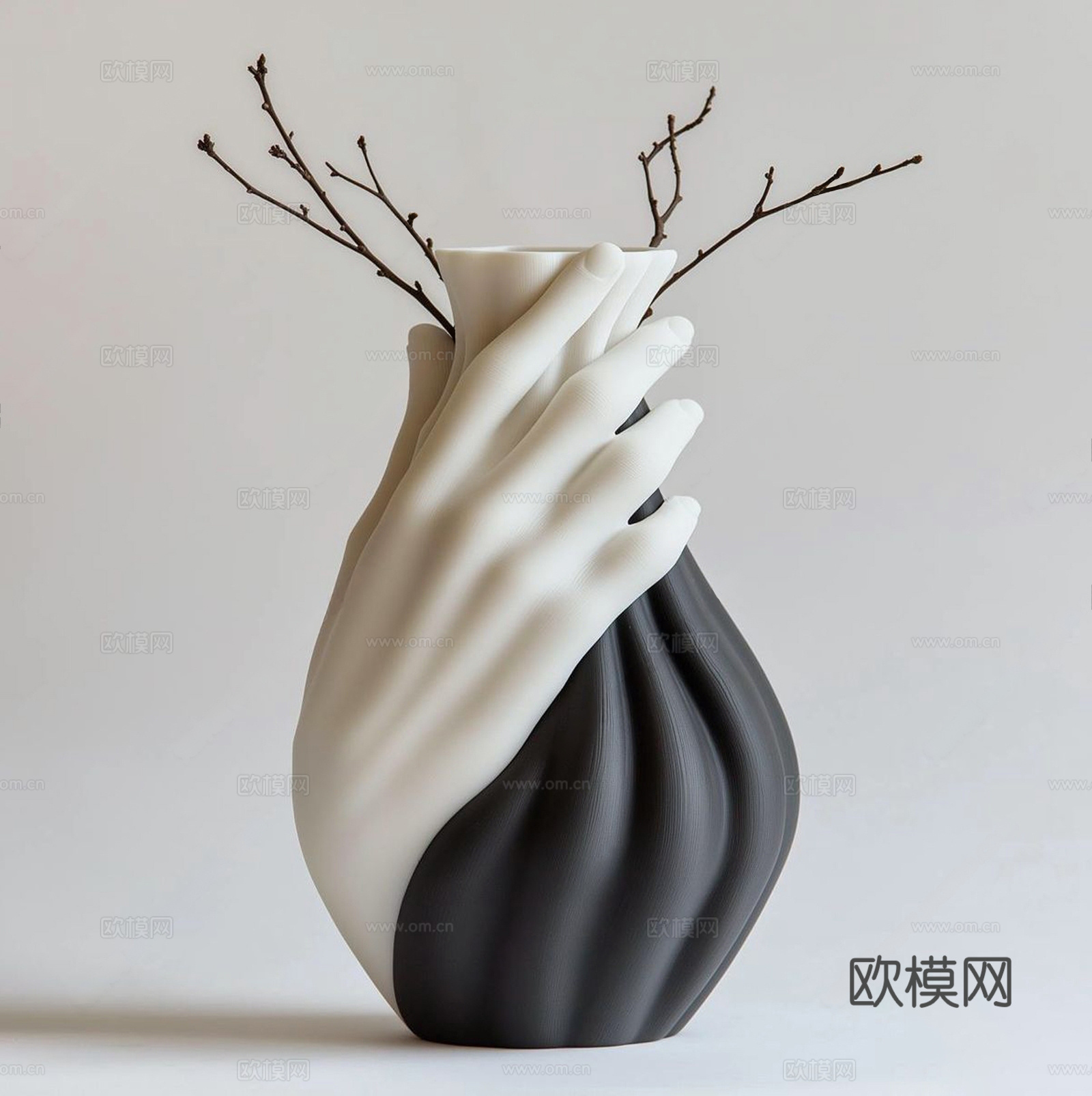 现代花瓶 花瓶花艺 陶瓷花瓶3d模型