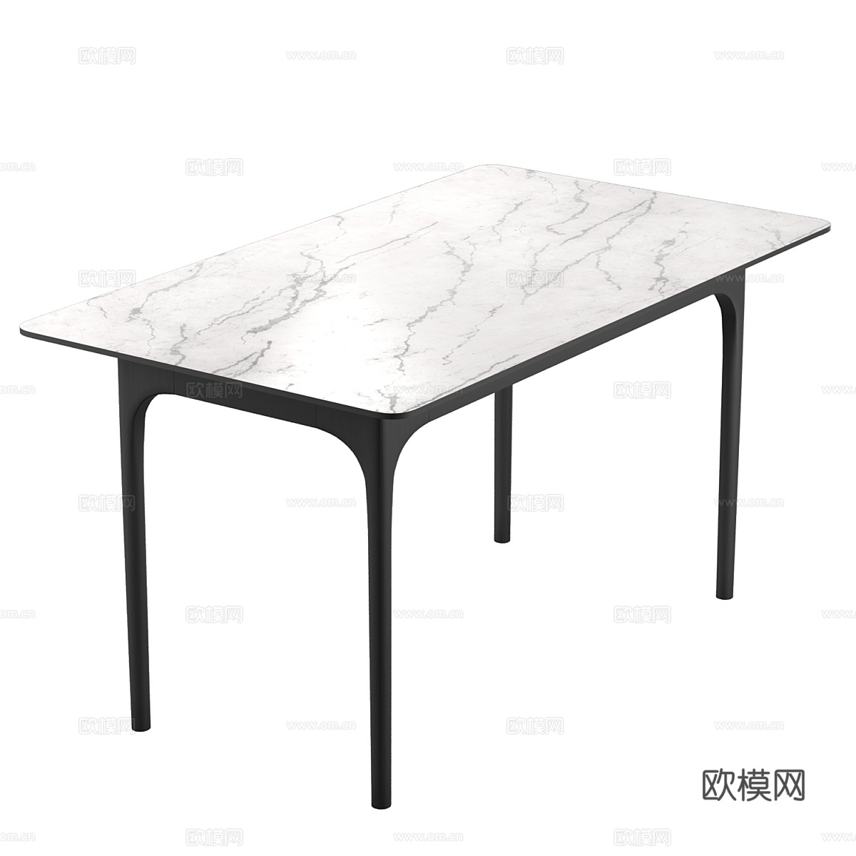 现代意式极简餐桌3d模型