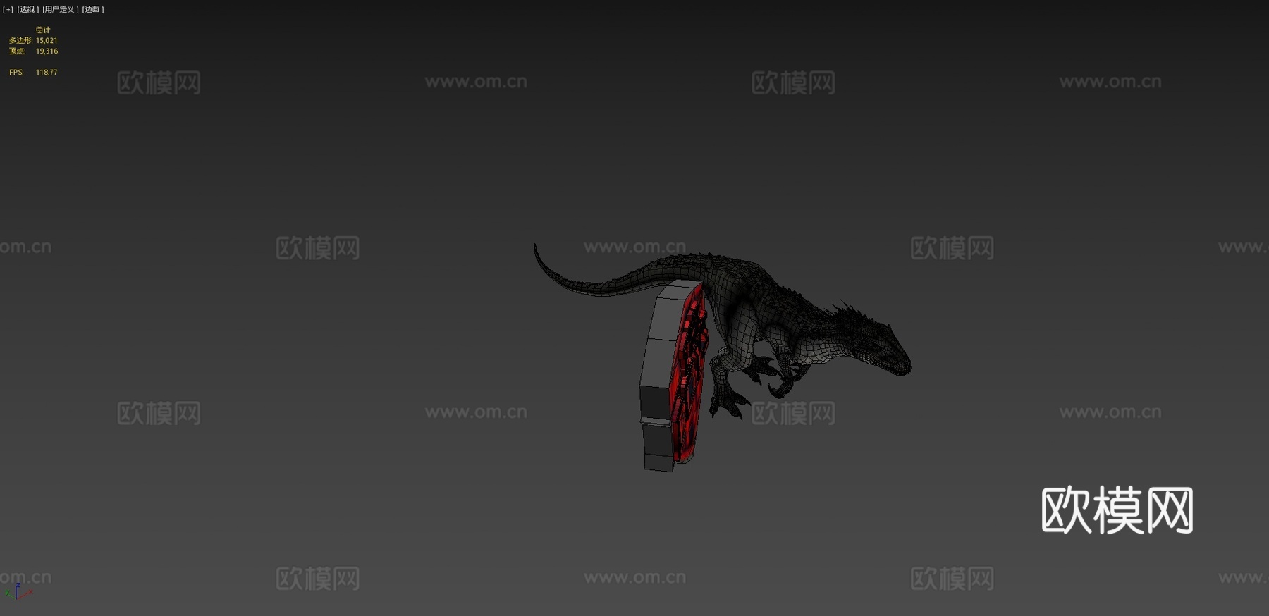 暴虐霸王龙--绑定--动画--JWE@3d模型