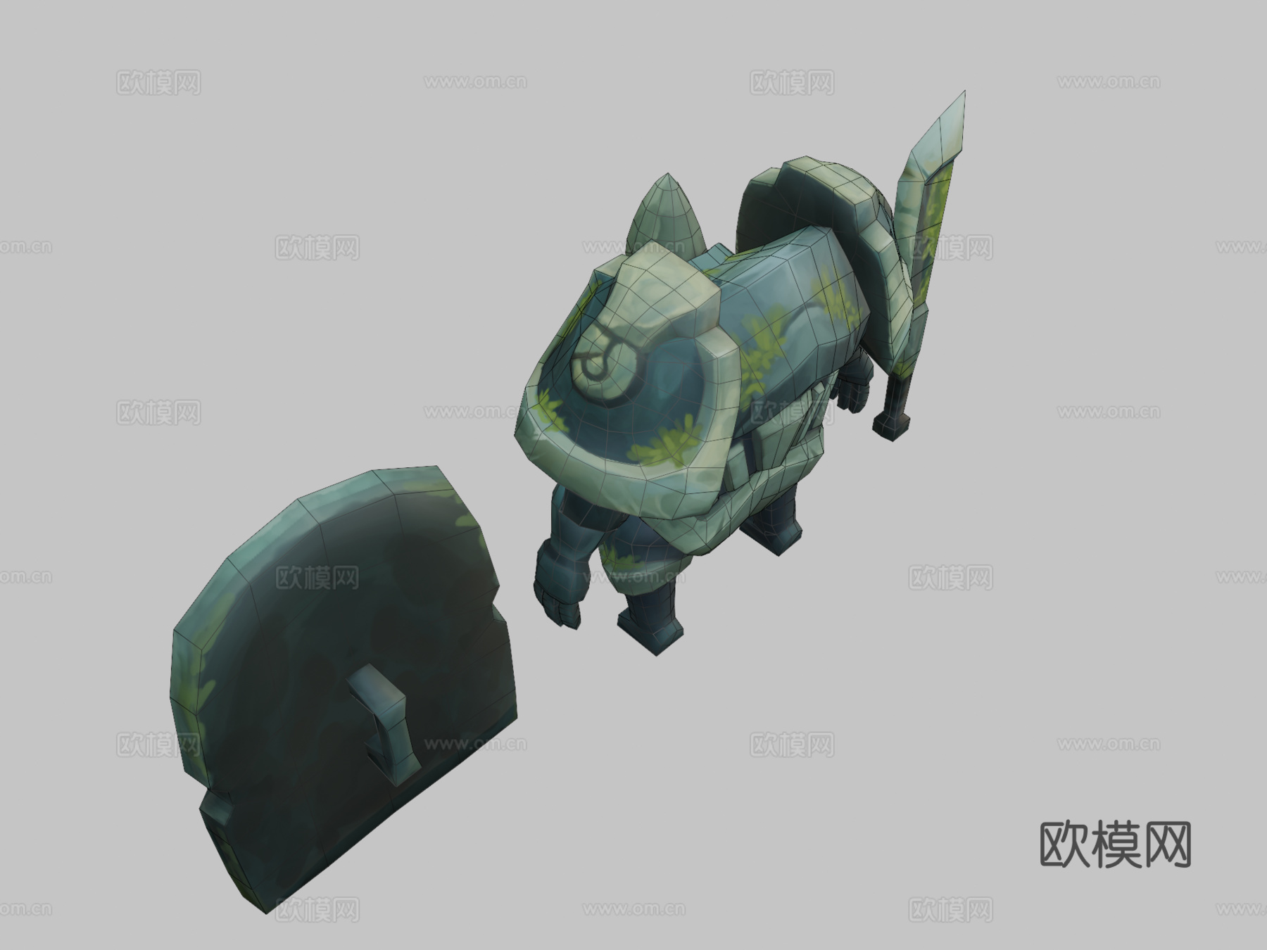 石雕手绘3d模型