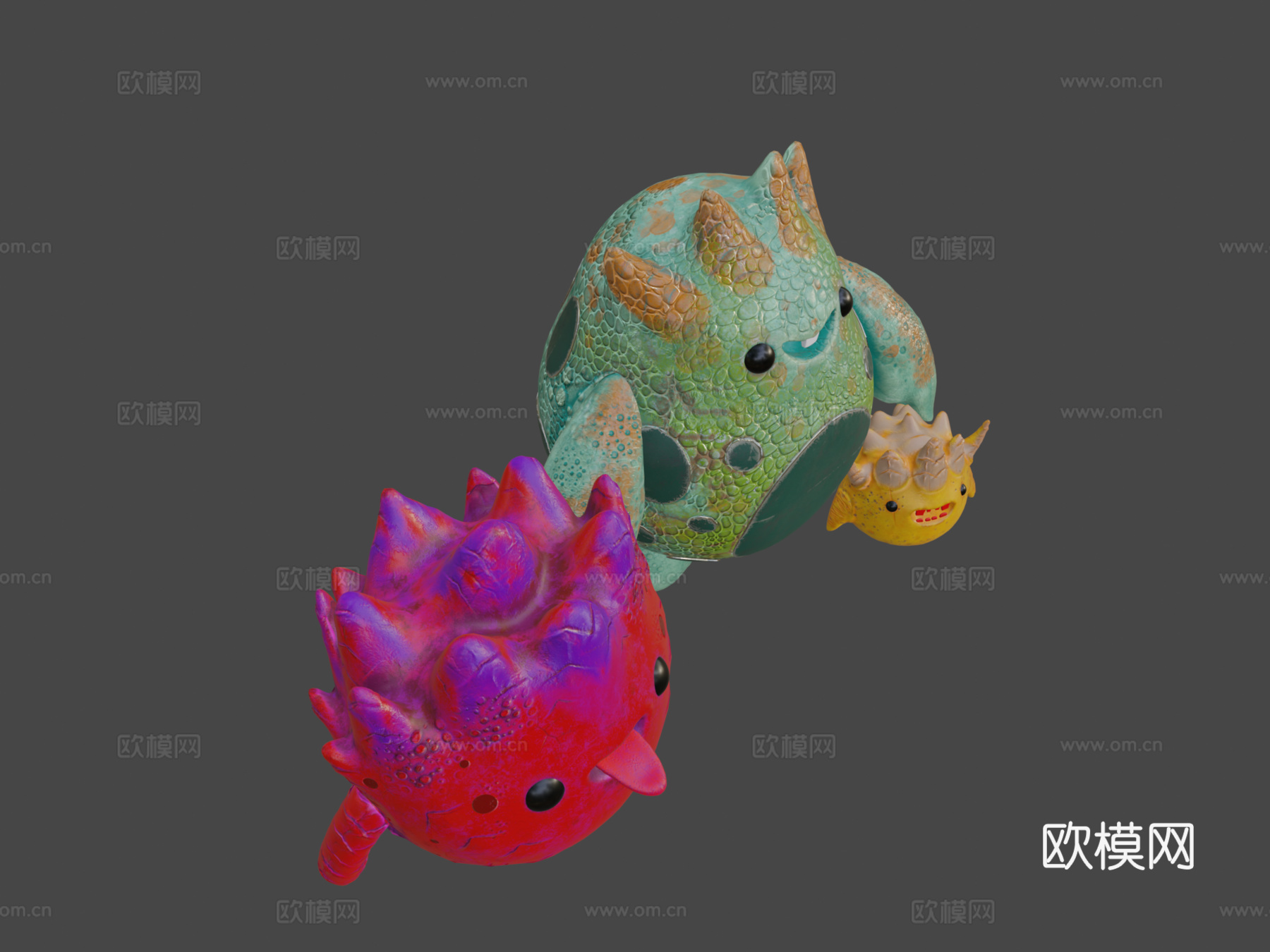 奥斯卡创意生物Octane渲染3d模型
