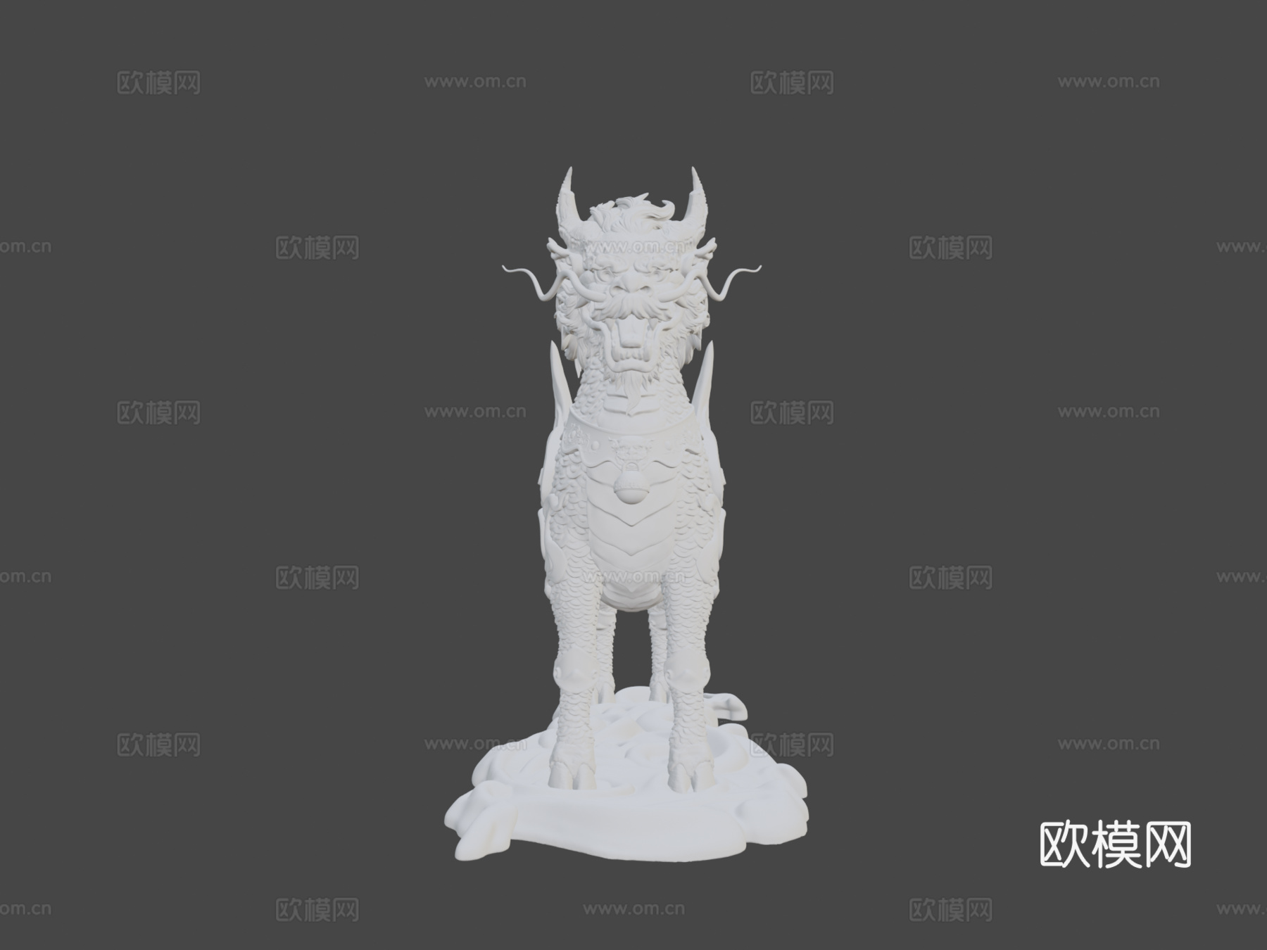 中国神话生物麒麟3d模型