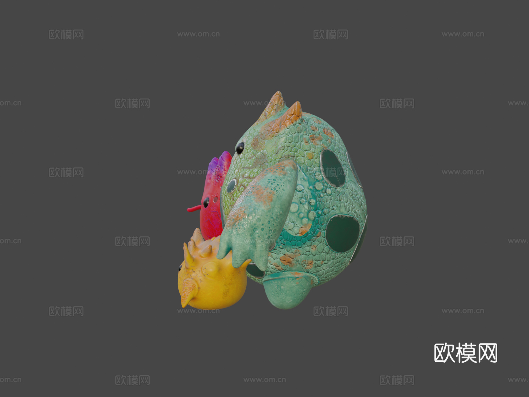 奥斯卡创意生物Octane渲染3d模型