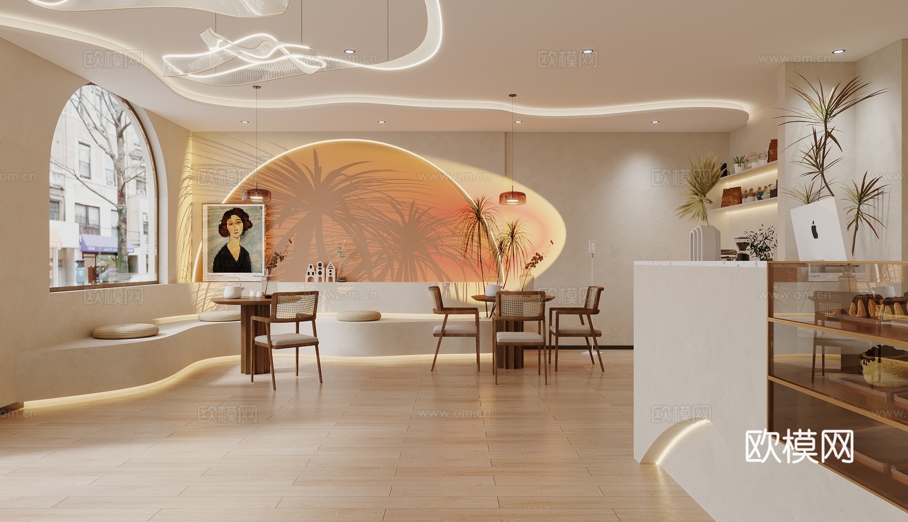 咖啡店 奶茶店 烘焙店3d模型
