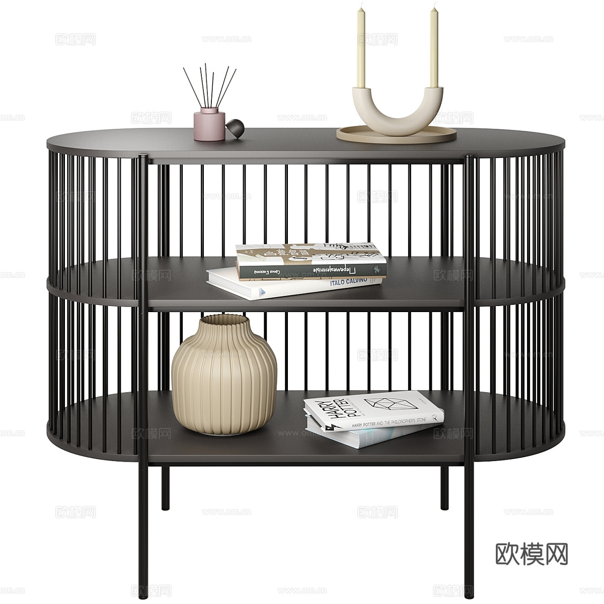 现代意式极简餐边柜3d模型
