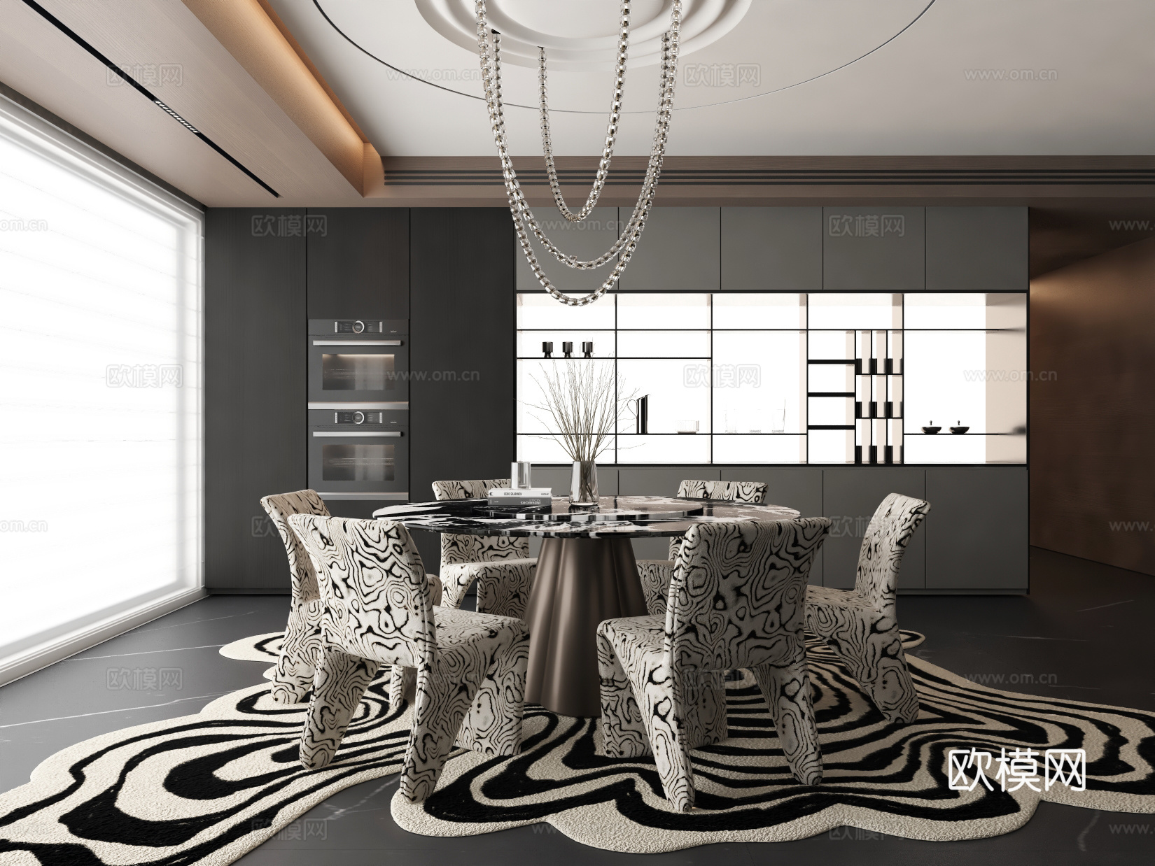 意式风格餐厅3d模型