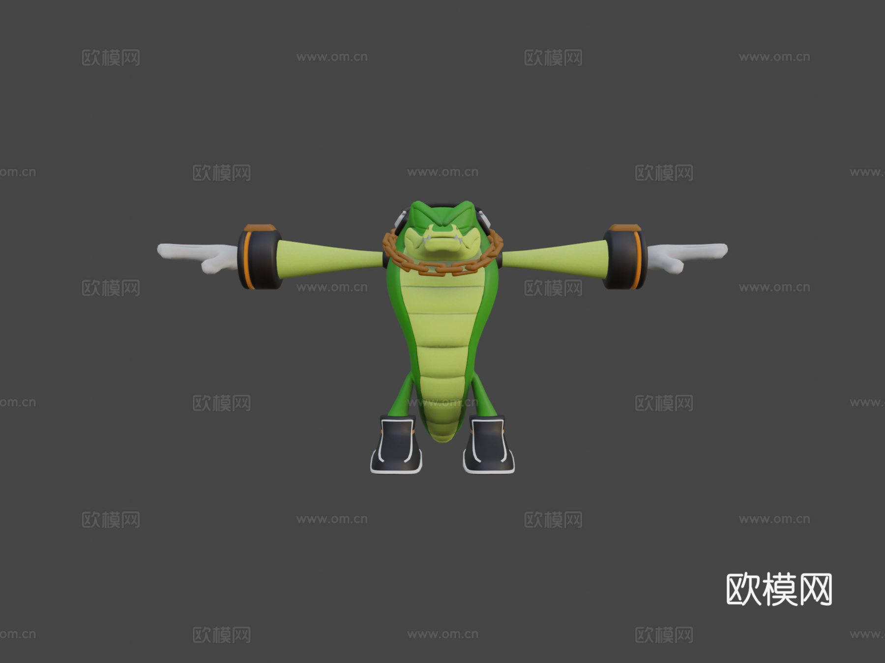 鳄鱼维克托3d模型