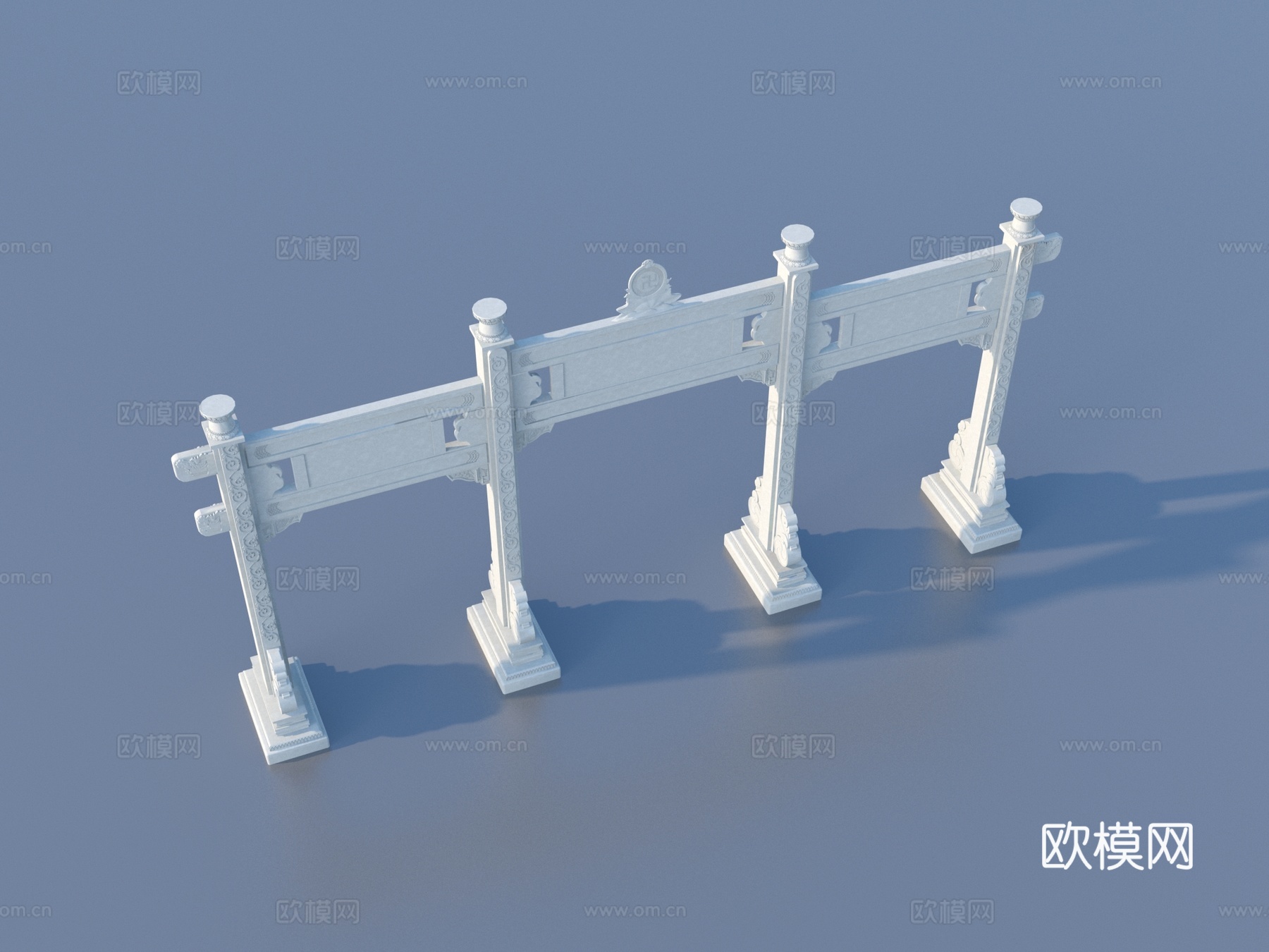牌坊 古代牌坊 大门 入口3d模型
