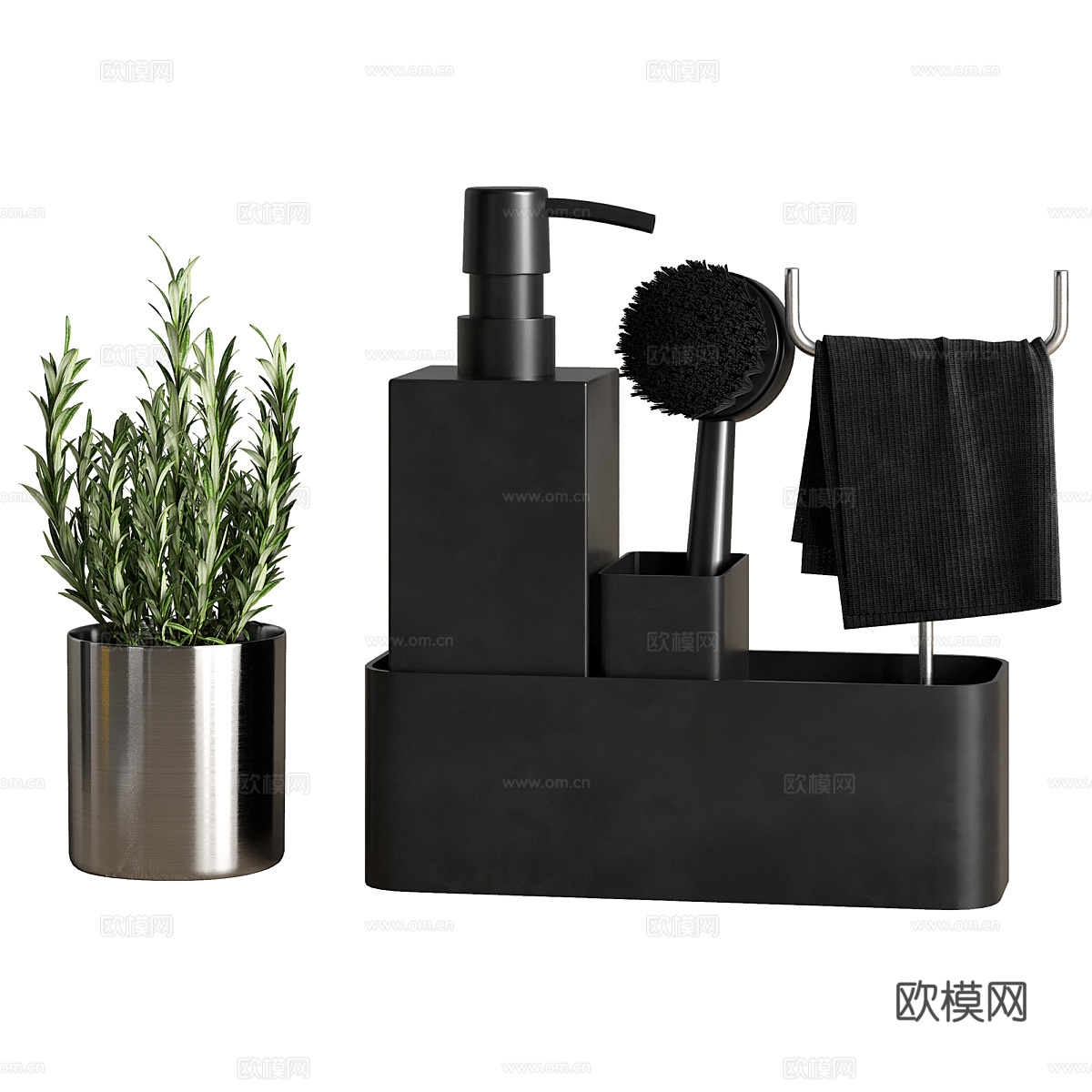 现代厨房器具 厨房用品3d模型