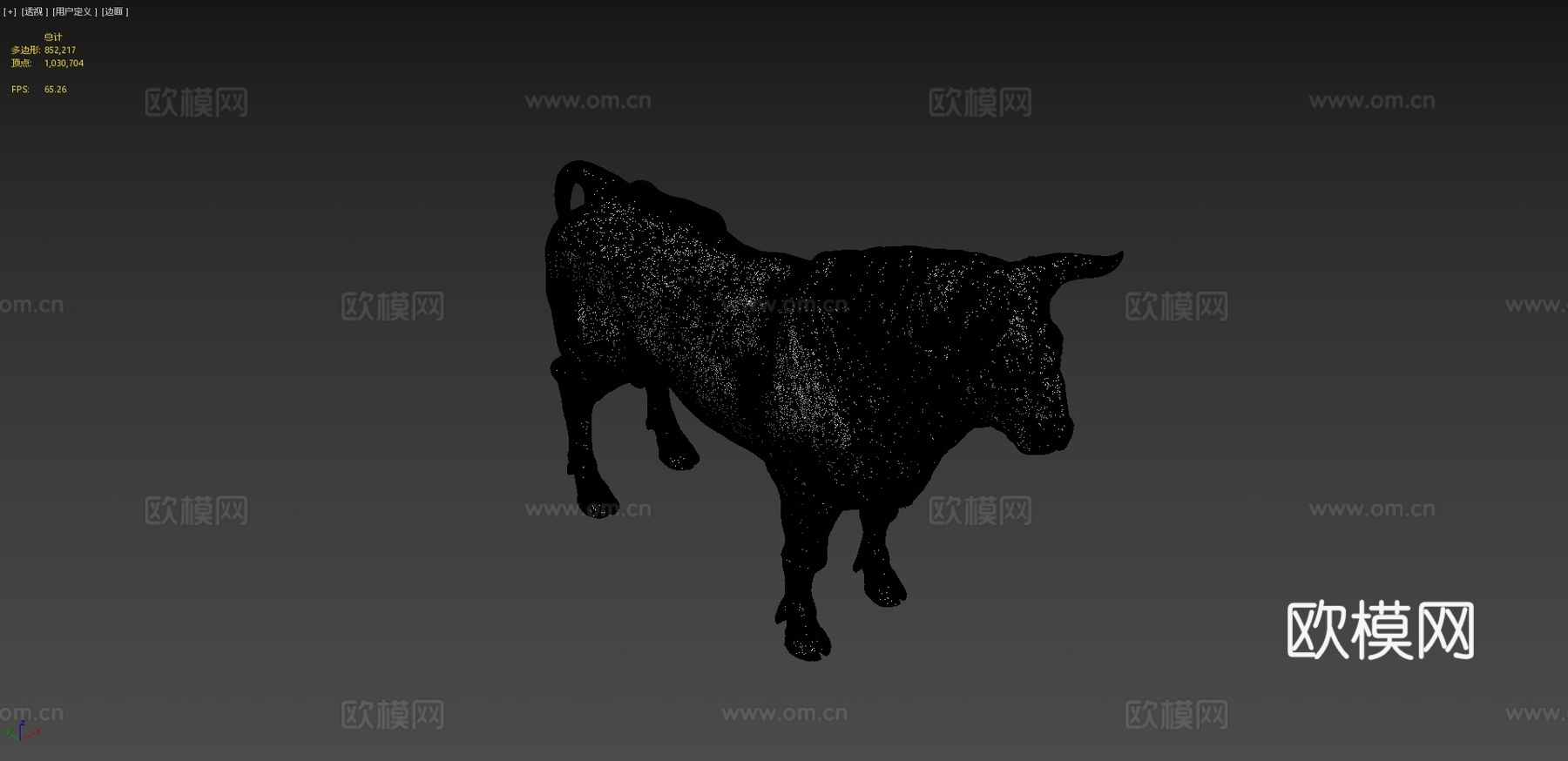 公牛写实雕塑3d模型