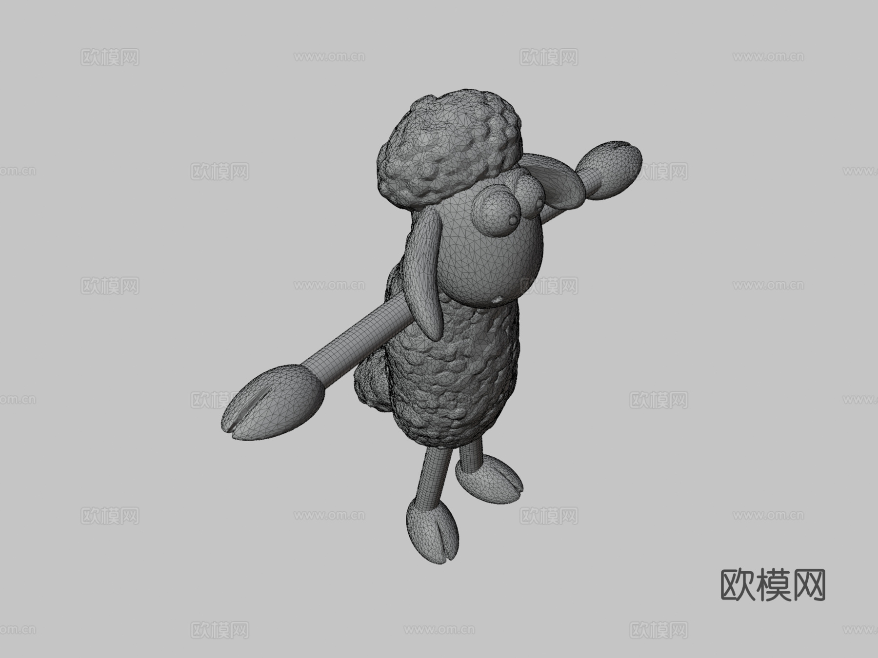 小羊肖恩3d模型