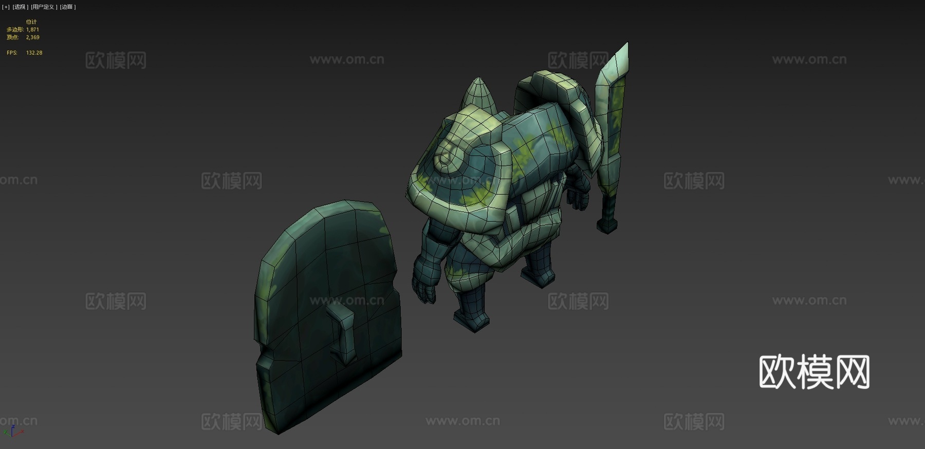 石雕手绘3d模型