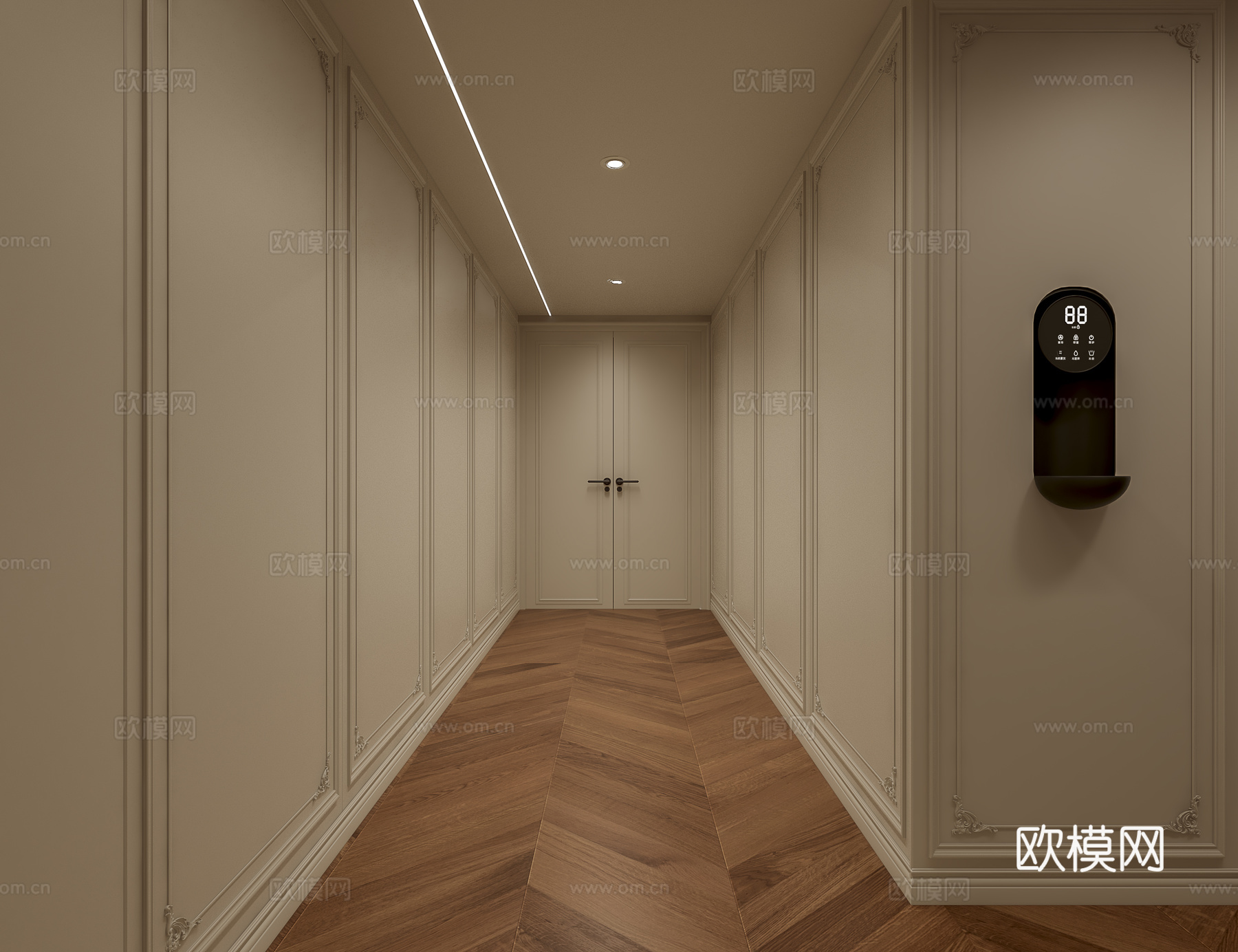 法式过道3d模型