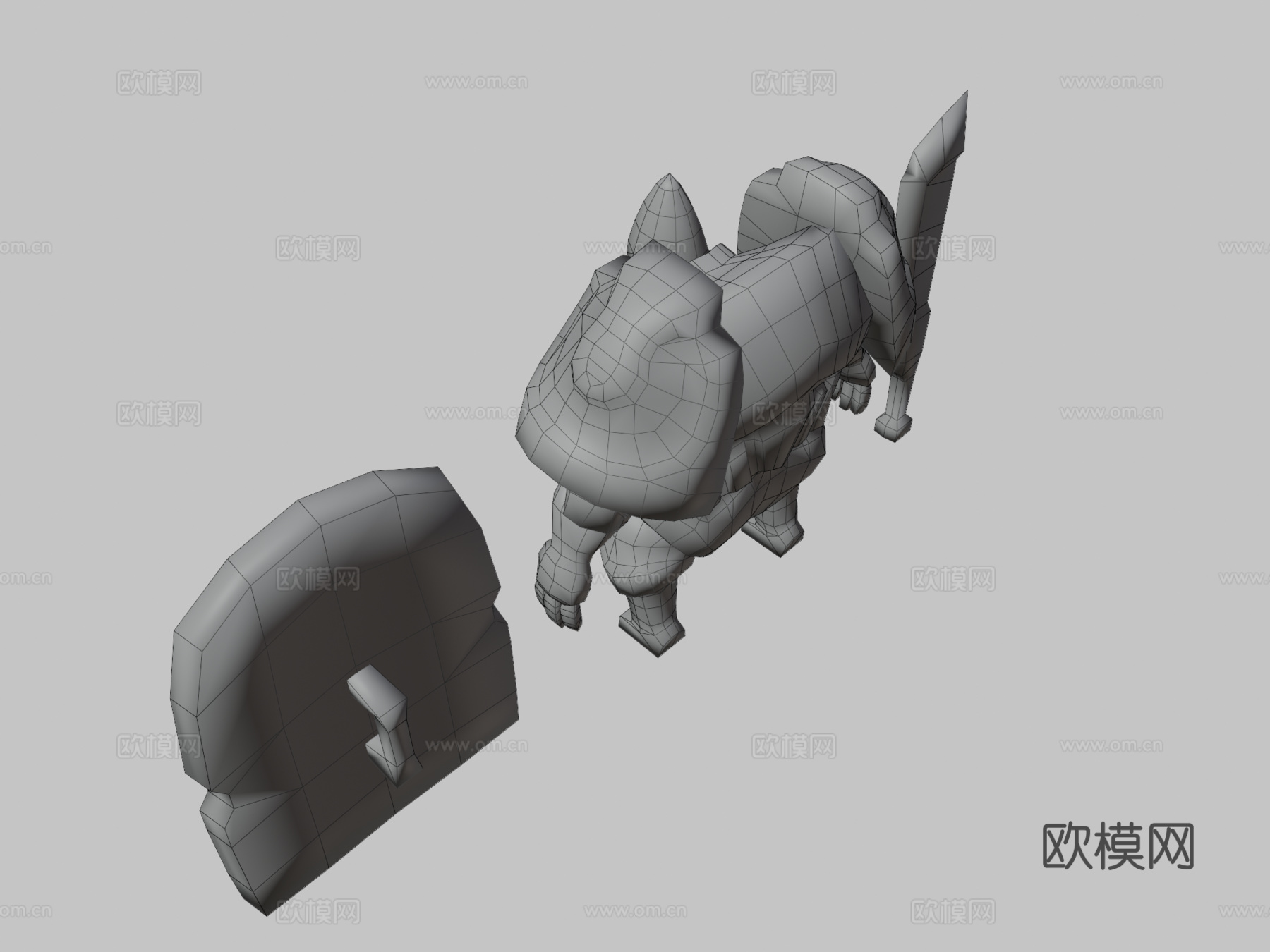 石雕手绘3d模型