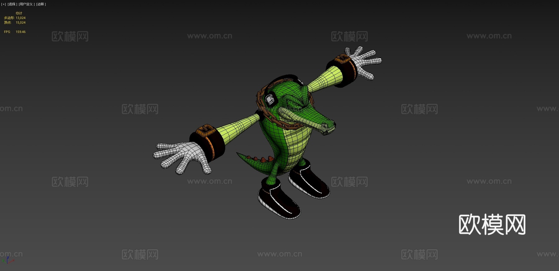 鳄鱼维克托3d模型