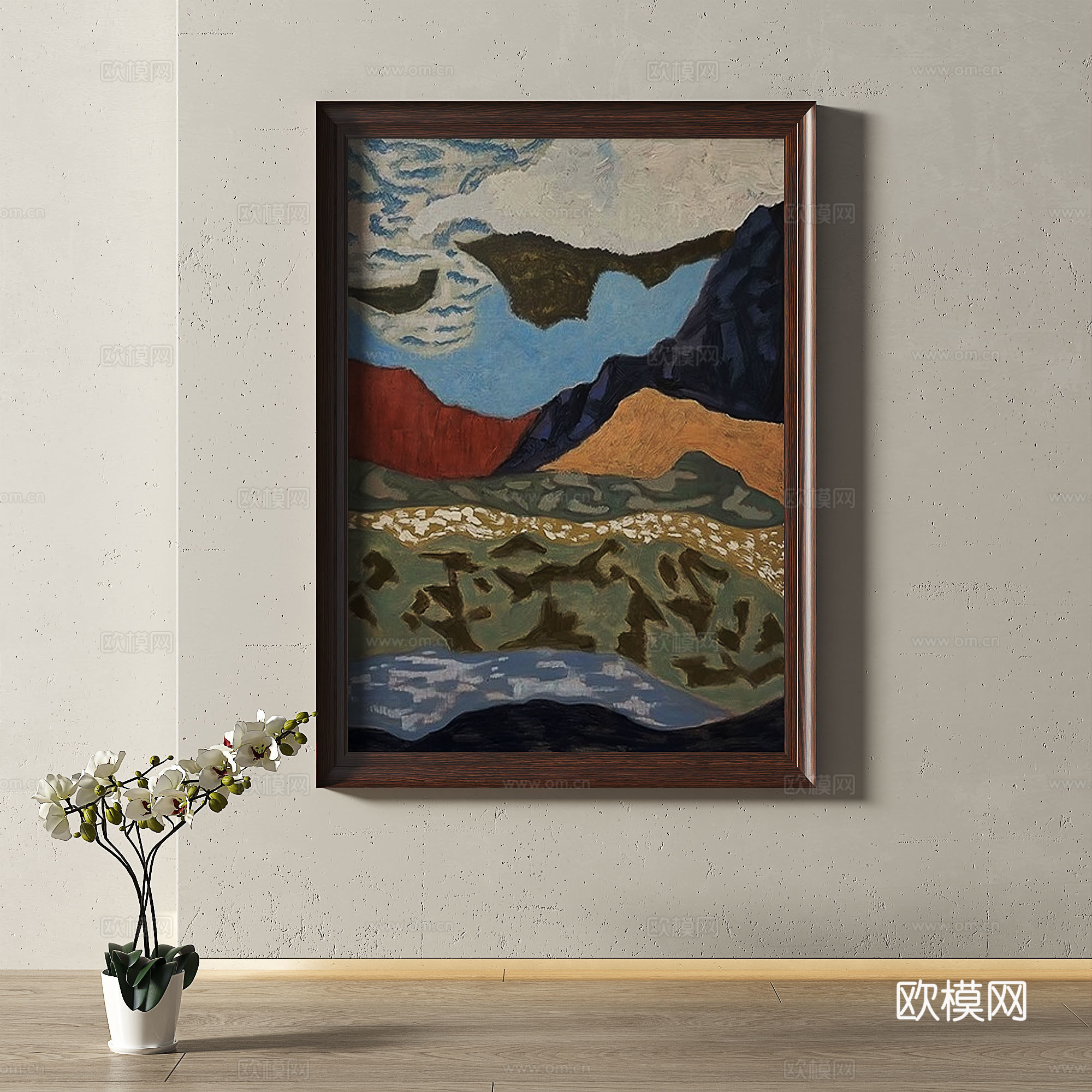 复古，中古，现代，油画，轻奢，法式，简约，欧式，古典，装饰画3d模型
