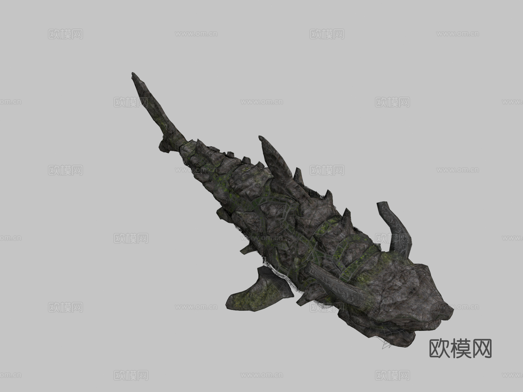 巨像大白鲨3d模型