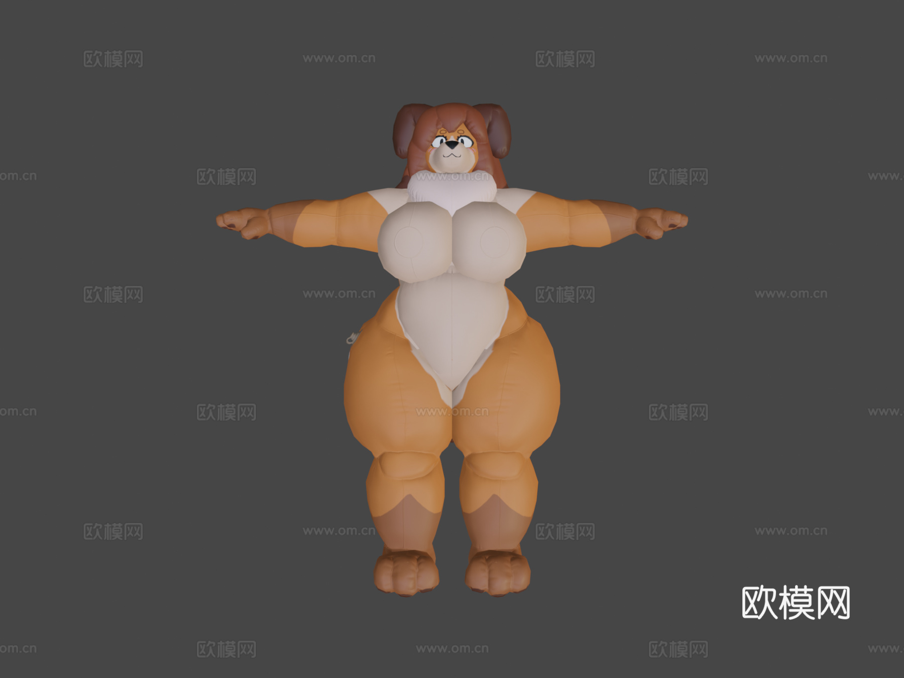 泳池浮漂狗狗3d模型
