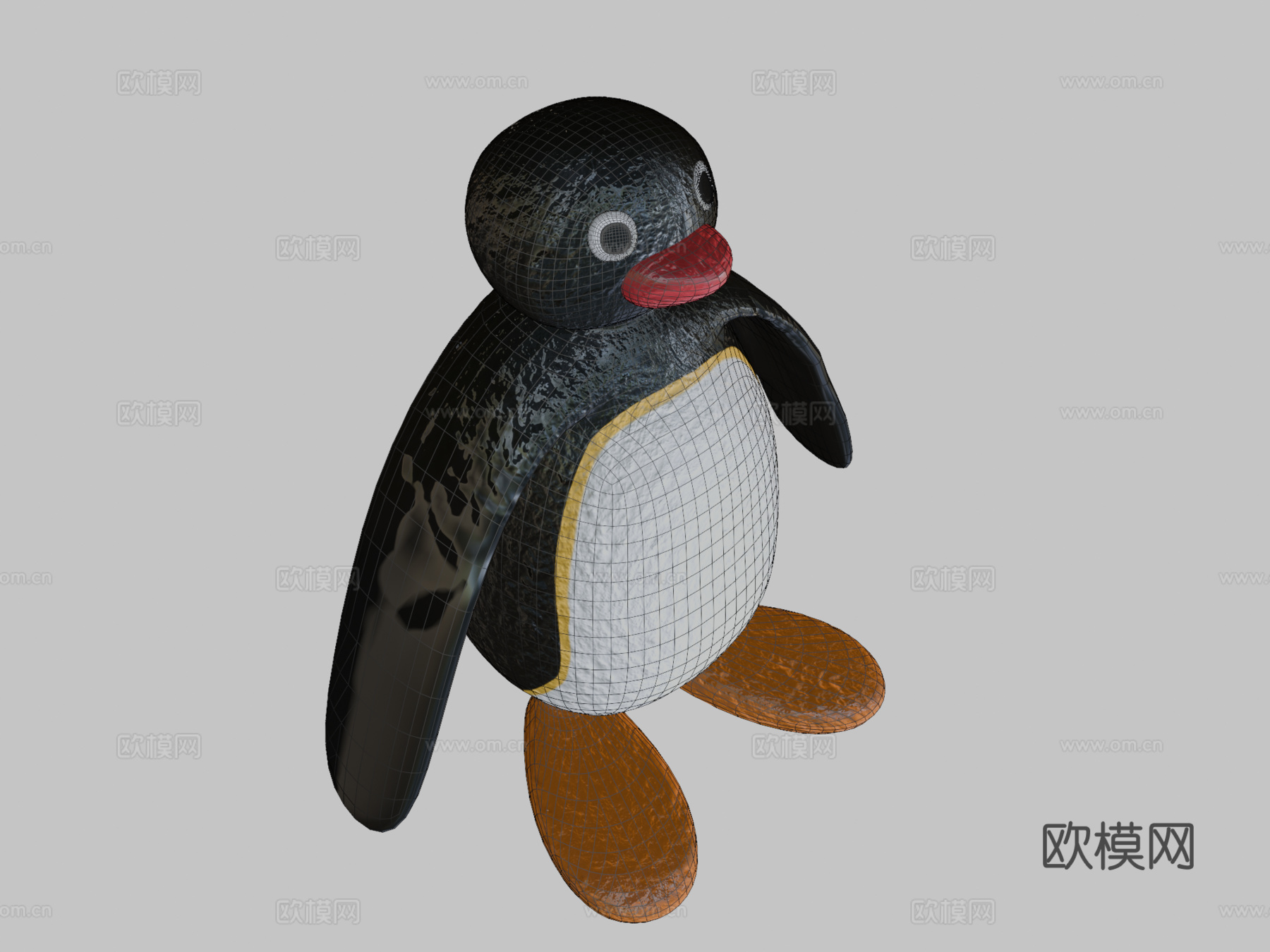 企鹅3d模型