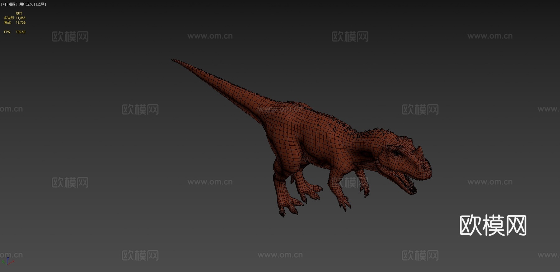 侏罗纪公园3-角鼻龙3d模型