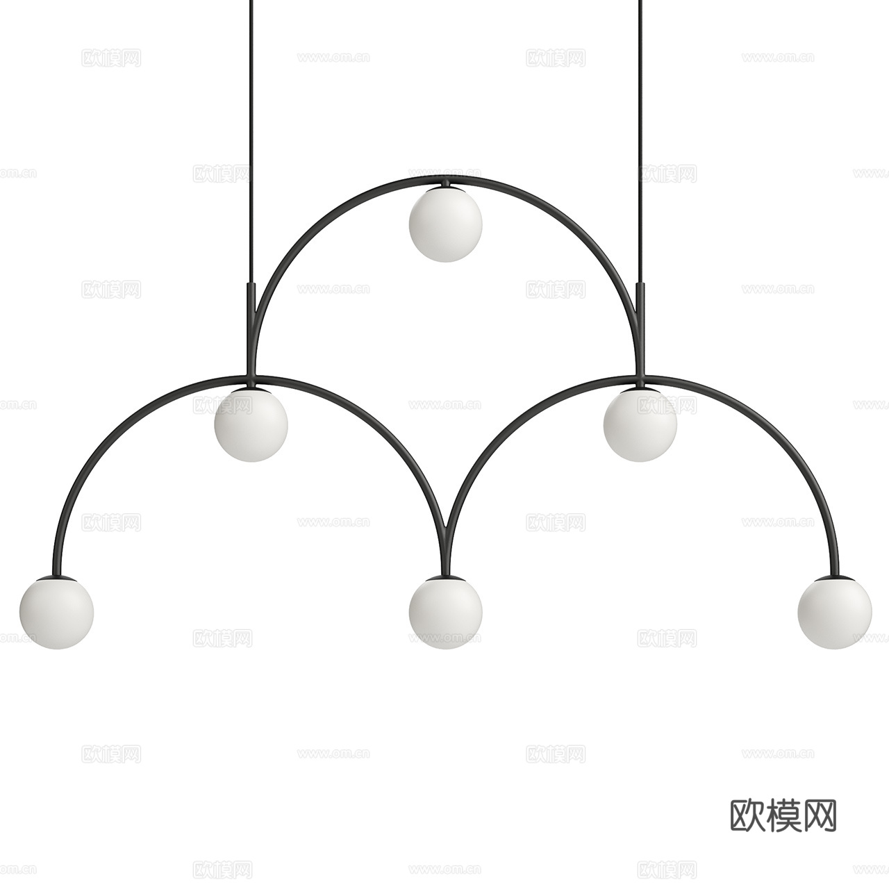 Pholc 极简吊灯 装饰吊灯 多头吊灯 灯泡吊灯 现代吊灯3d模型