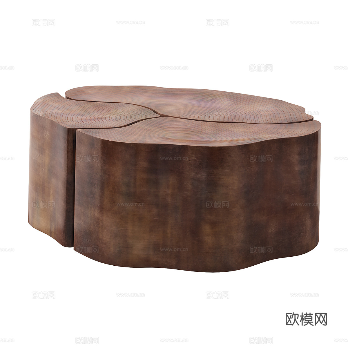 新中式侘寂实木茶几3d模型