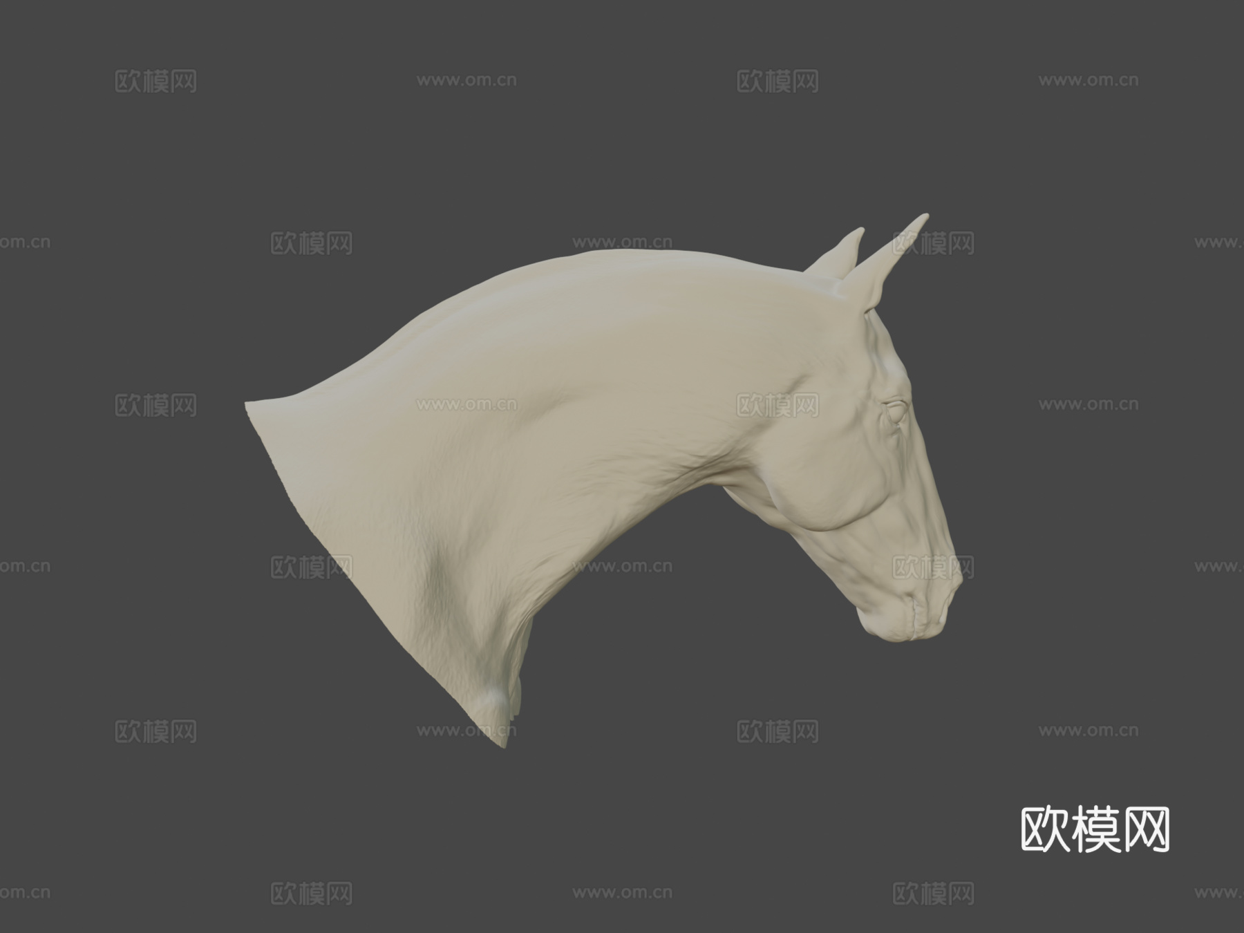 马头雕塑3d模型