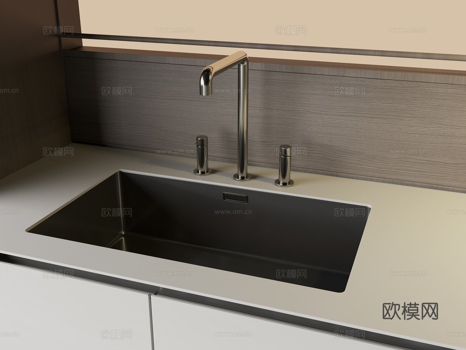 水槽 洗菜盆 水龙头3d模型