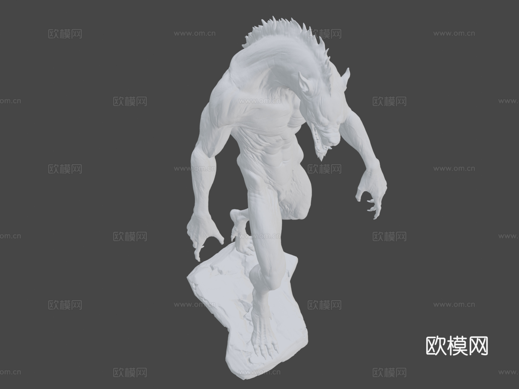 狼人姿势3D打印模型3d模型