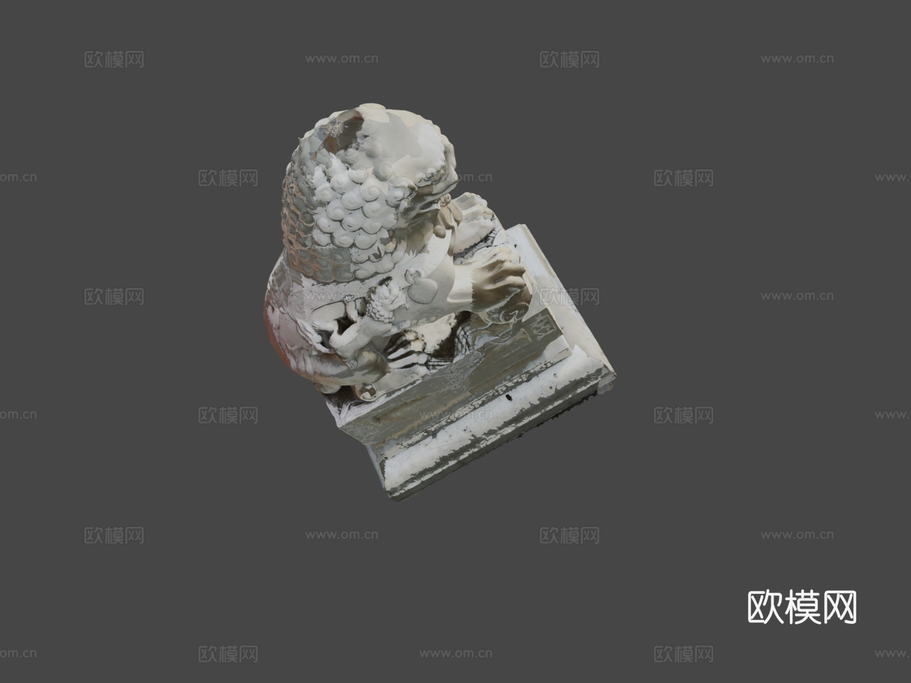 唐人街狮子3d模型