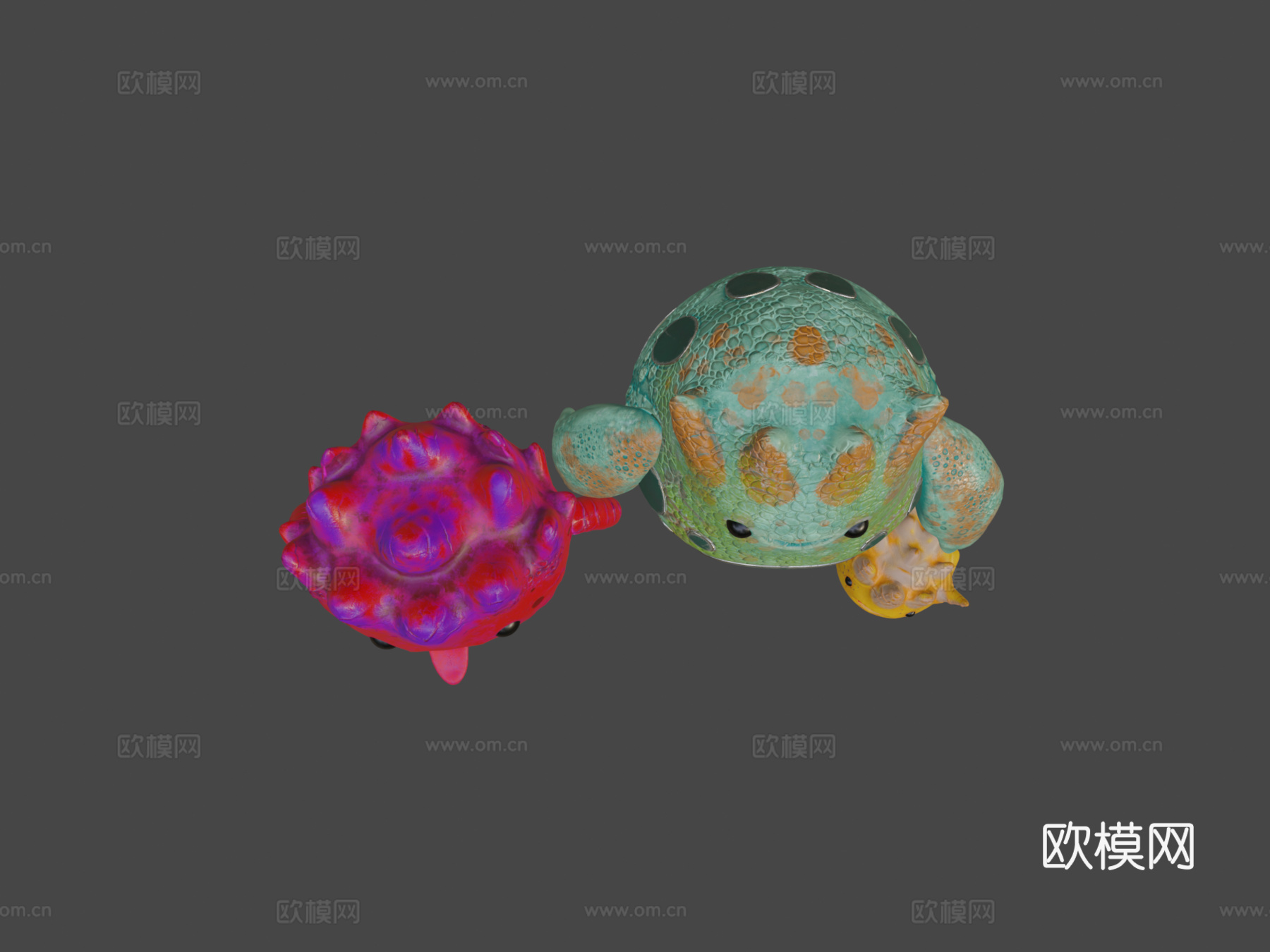 奥斯卡创意生物Octane渲染3d模型