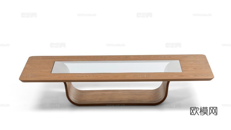 侘寂风实木异形中式茶几中古风茶几小桌子su模型