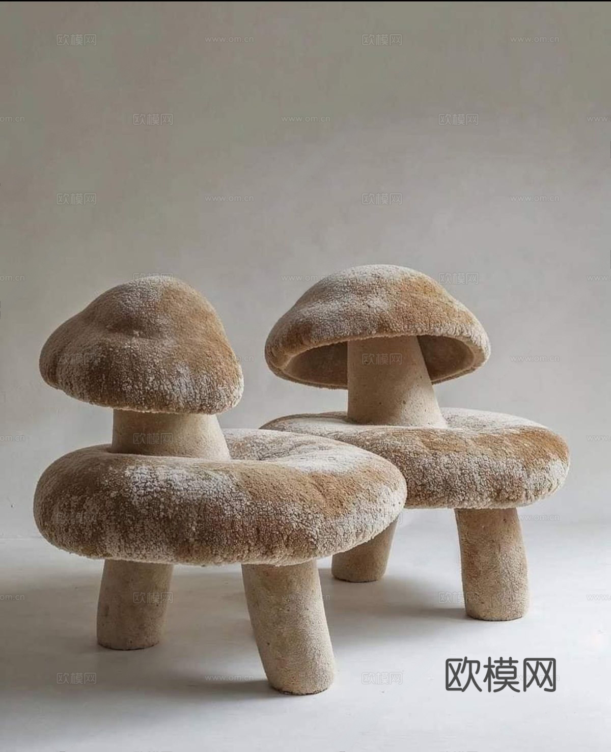 现代凳子 现代蘑菇凳子 艺术凳子3d模型