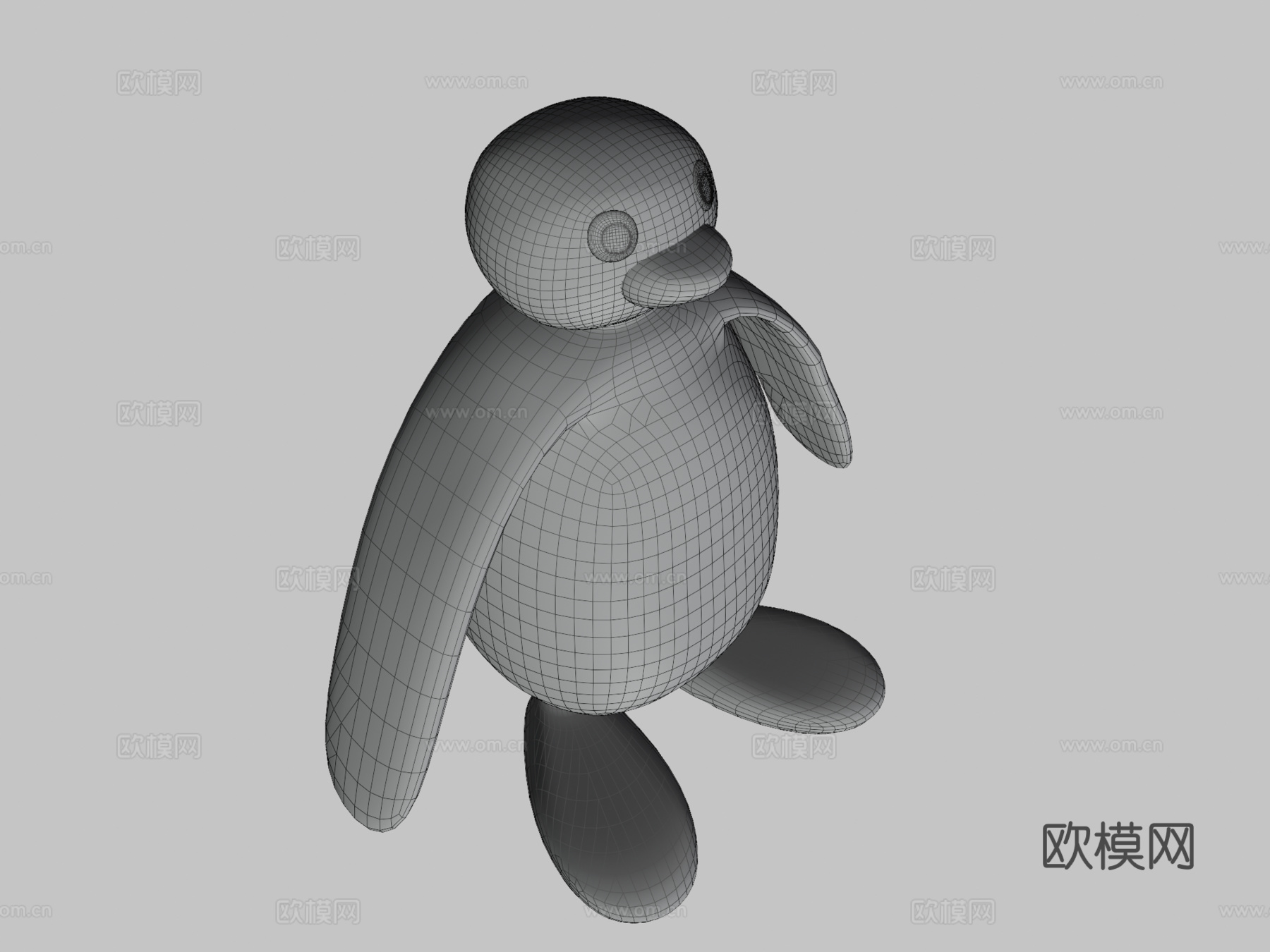 企鹅3d模型