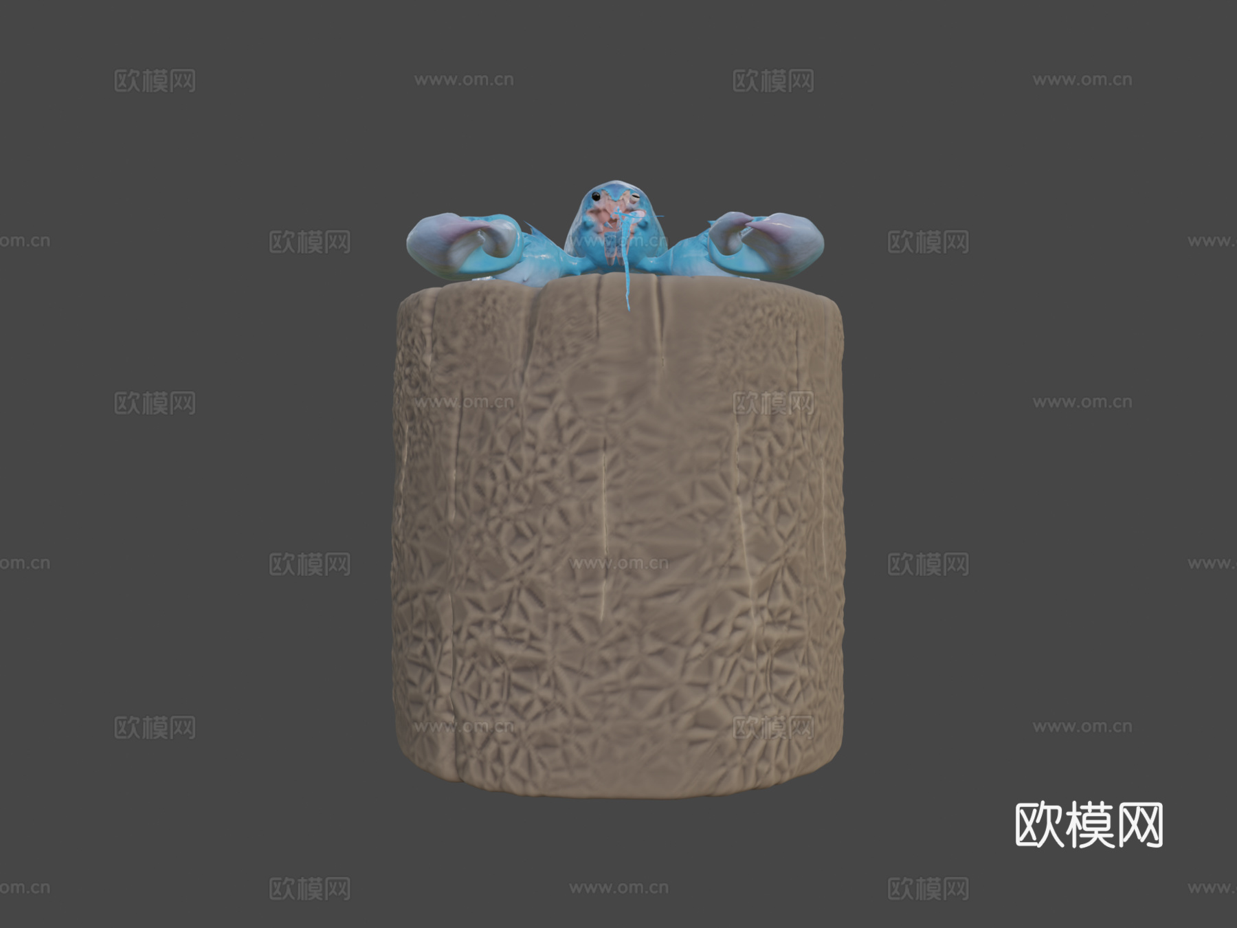 蓝龙虾3d模型
