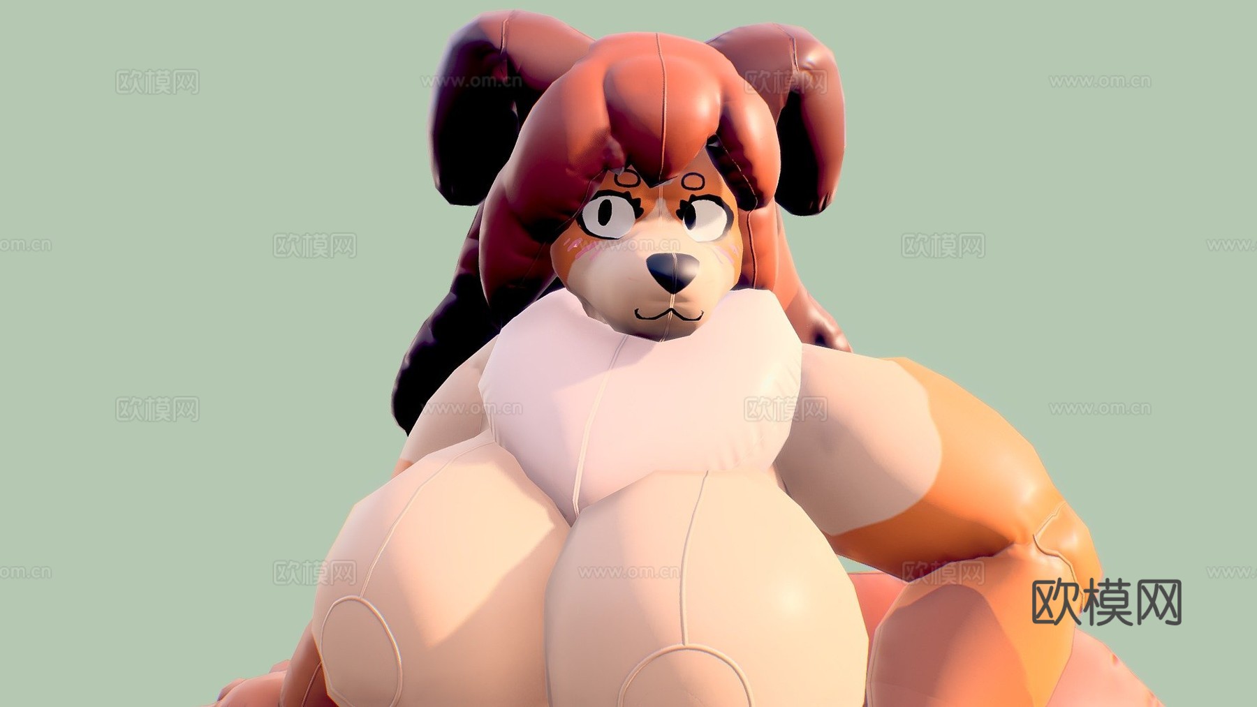 泳池浮漂狗狗3d模型