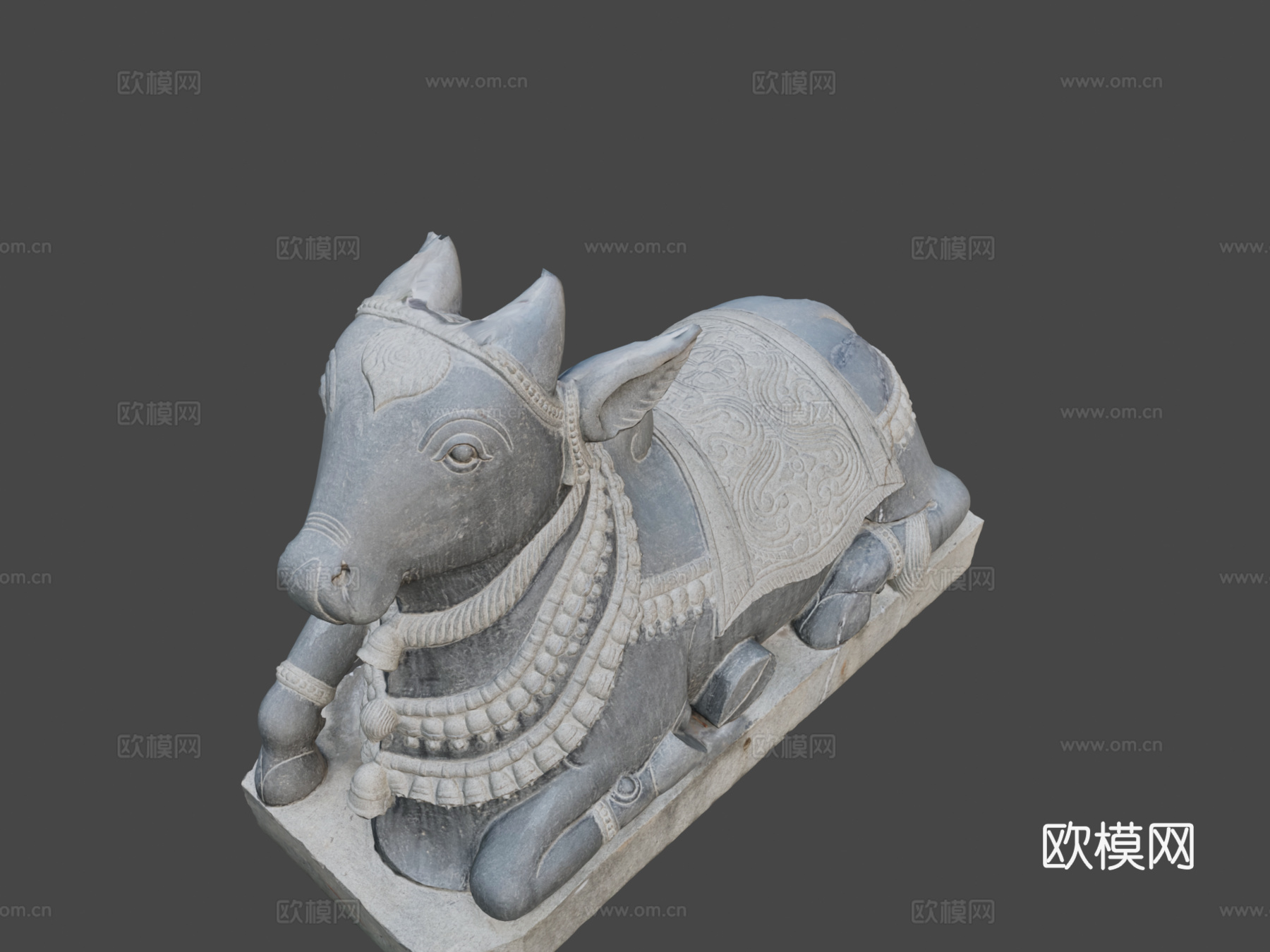 南迪 - 湿婆神的坐骑3d模型