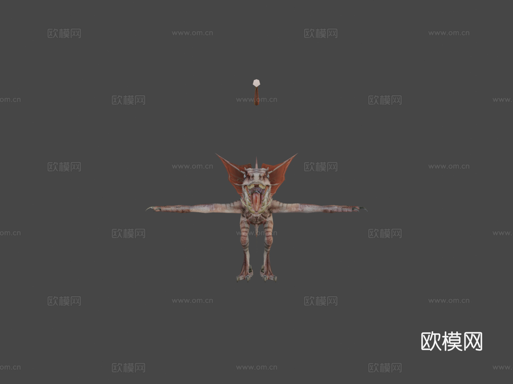 白化珊瑚魔鬼3d模型