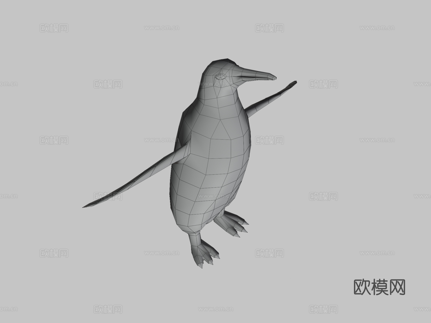 帝企鹅绑定模型3d模型