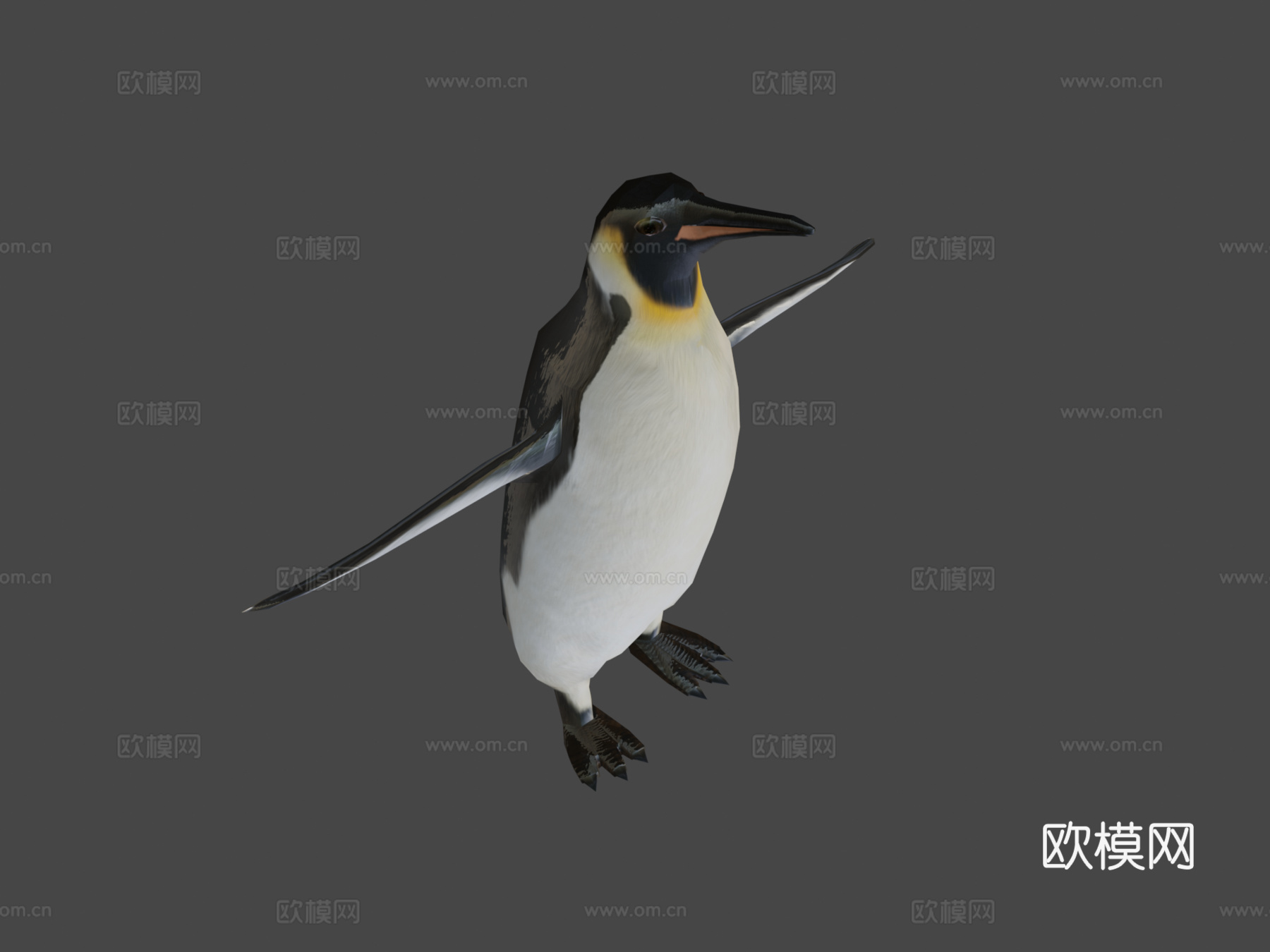 帝企鹅绑定模型3d模型