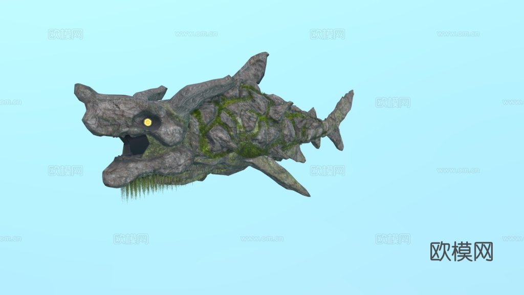 巨像大白鲨3d模型