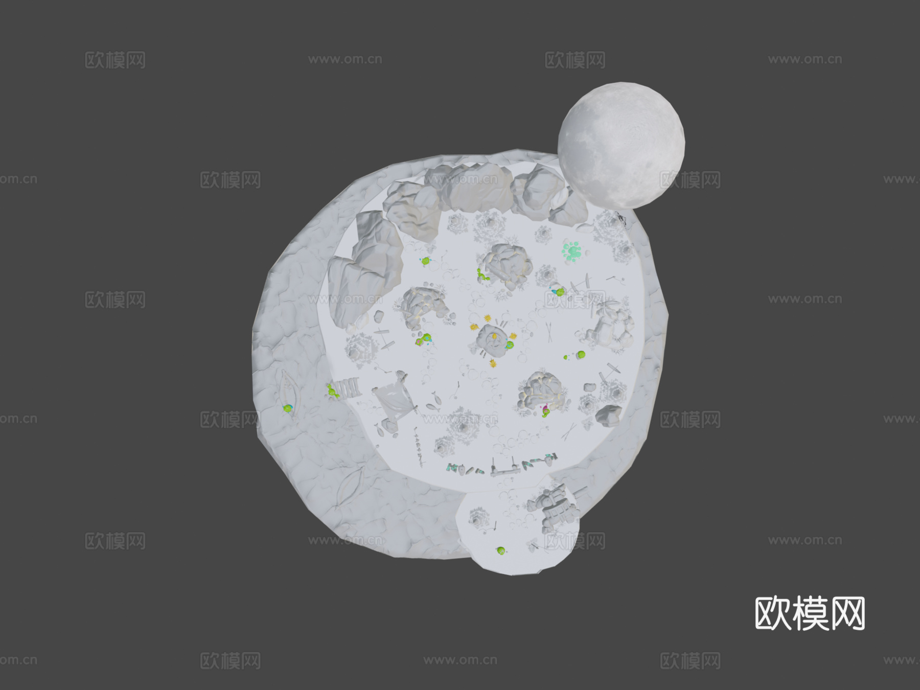 宇宙模拟-石器时代村庄3d模型