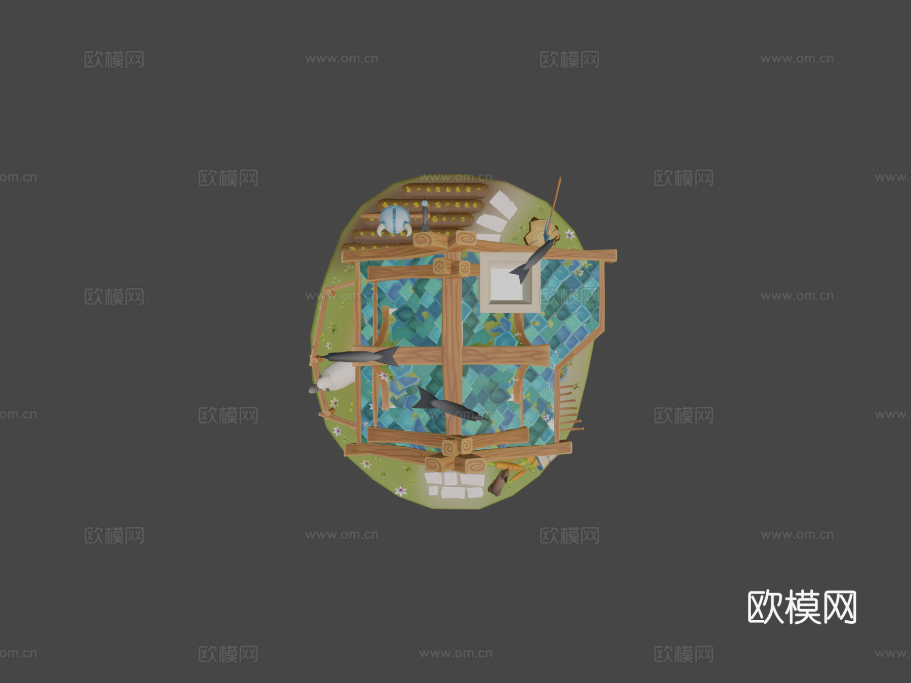 维京胡萝卜农场3d模型