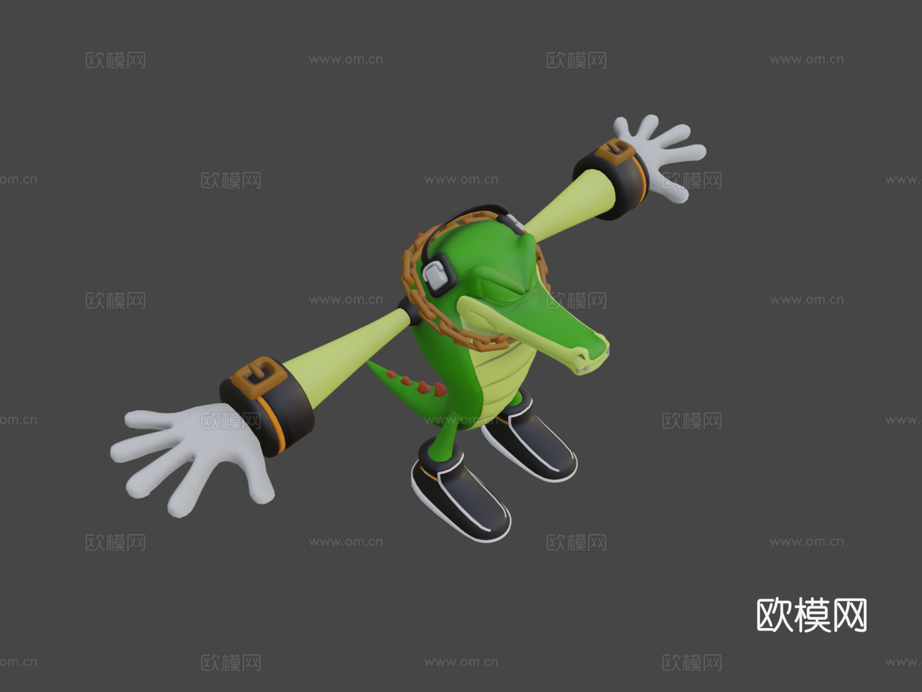 鳄鱼维克托3d模型