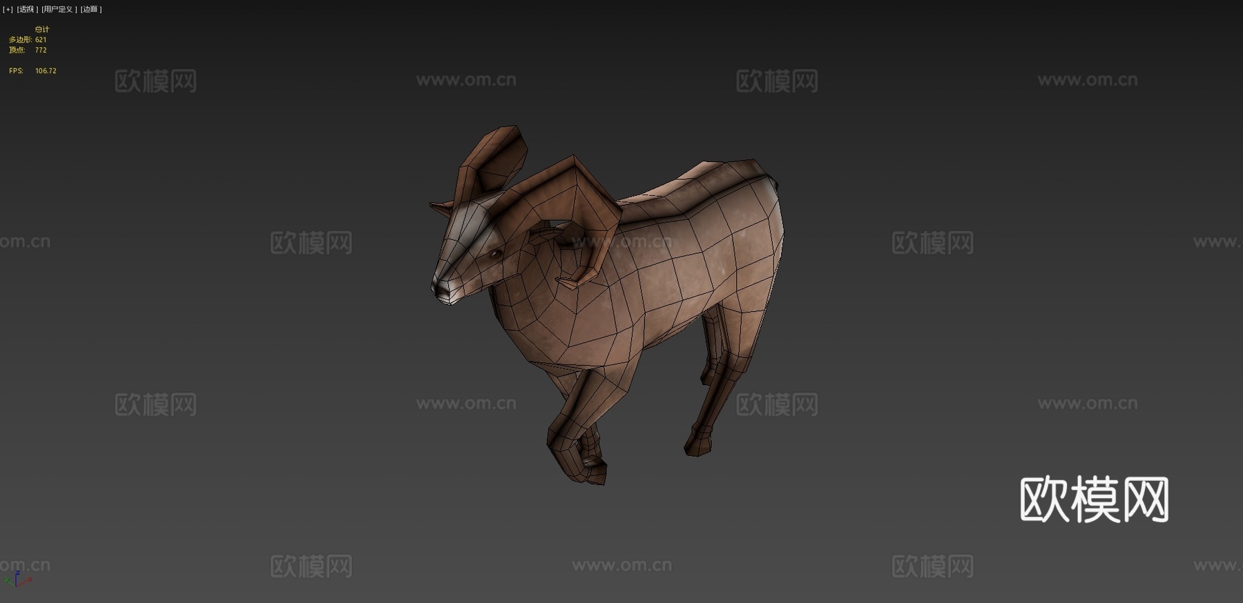 大角羊3d模型