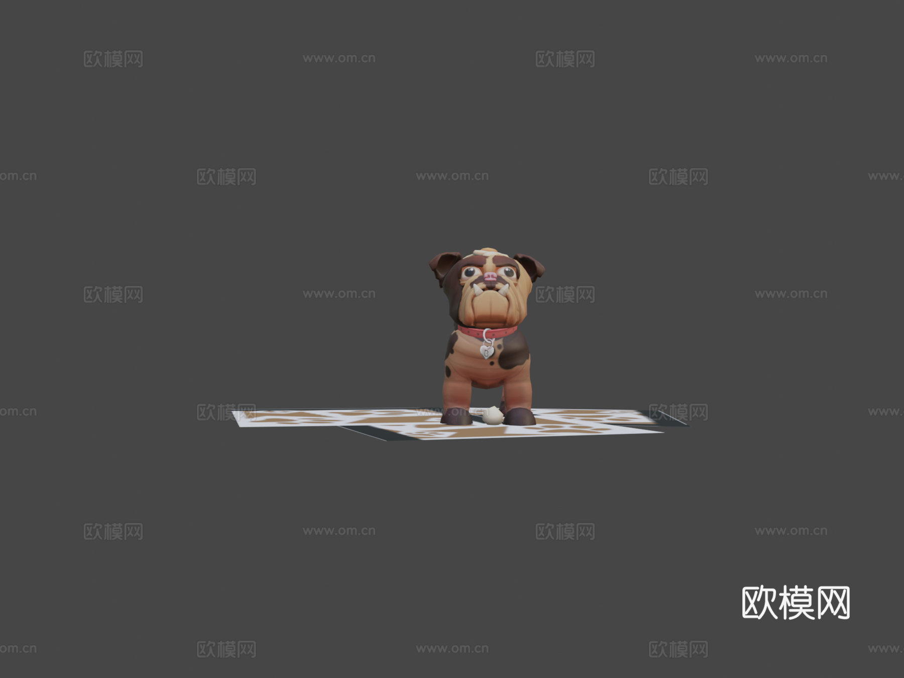 头顶鸡蛋的狗3d模型
