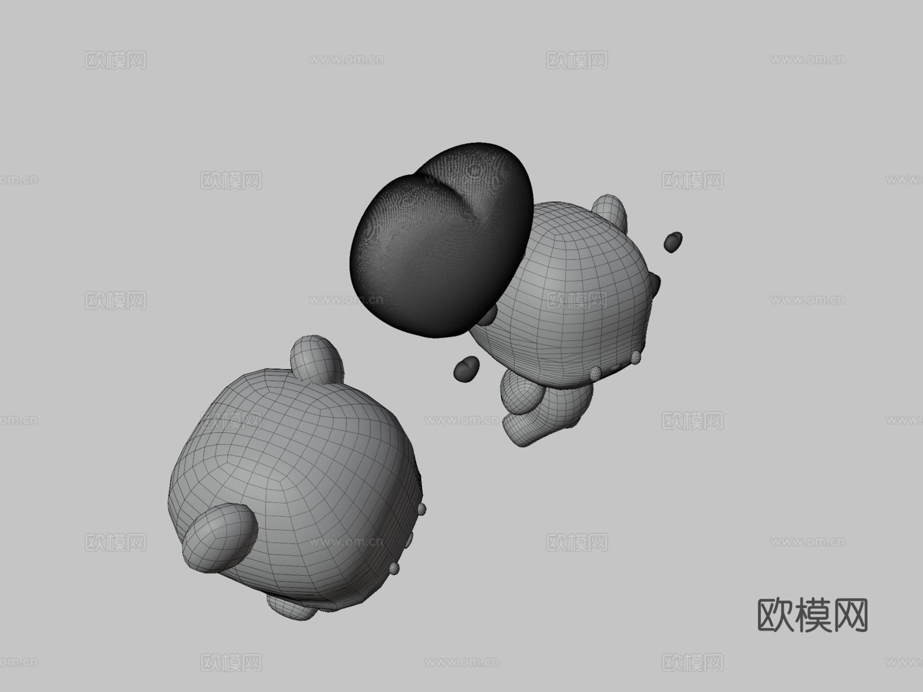 牛奶与摩卡3D模型3d模型