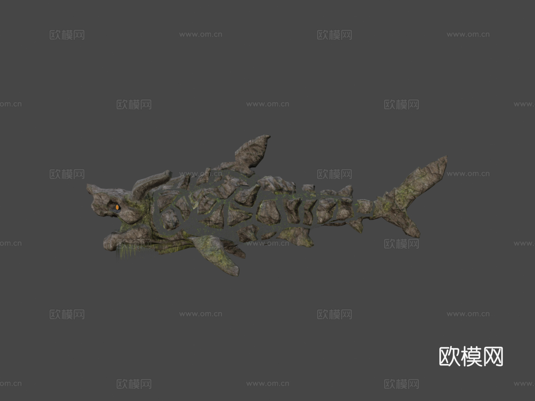 巨像大白鲨3d模型